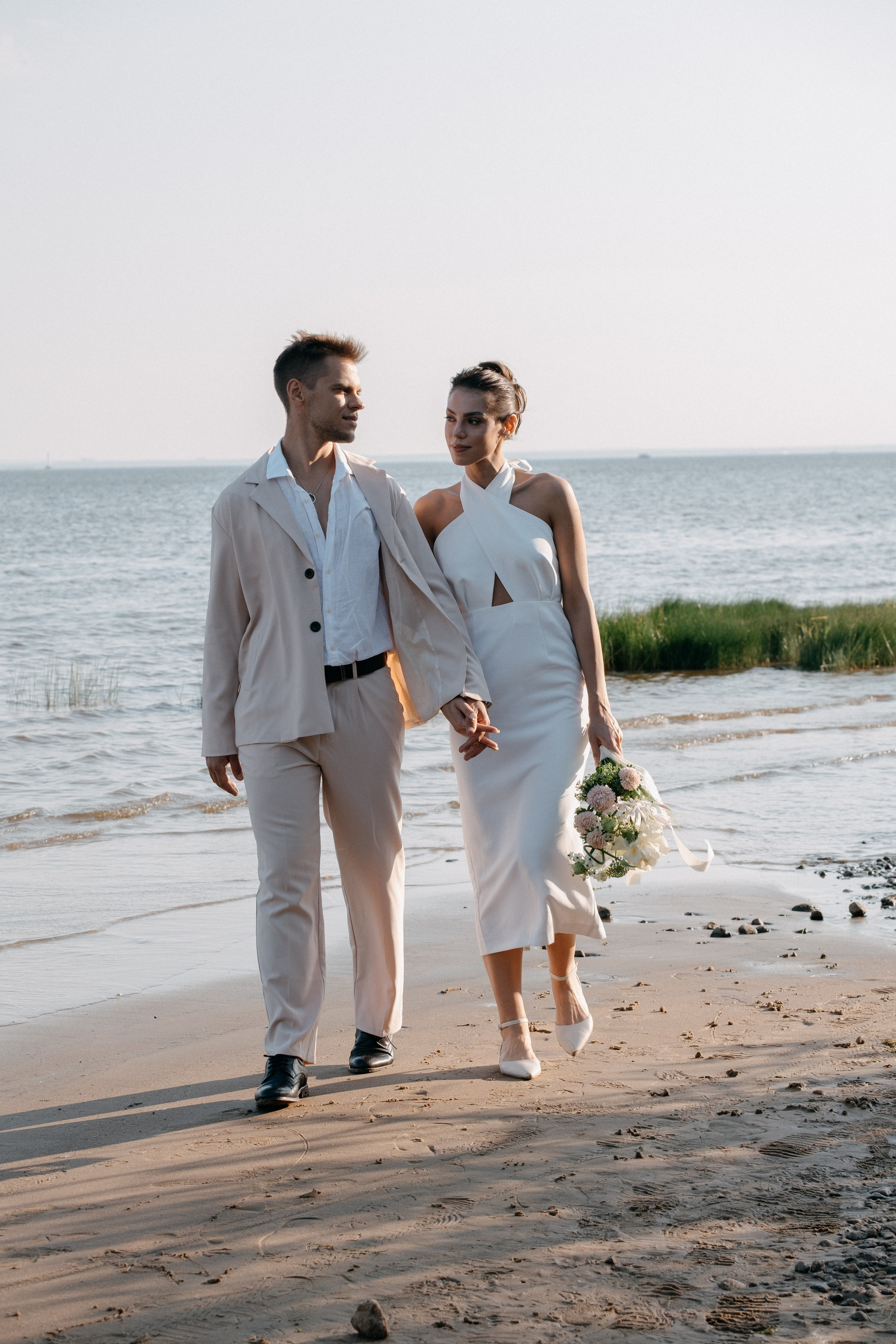 СВАДЕБНАЯ ФОТОСЕССИЯ ВЫЕЗДНОЙ ЦЕРЕМОНИИ (ФИНСКИЙ ЗАЛИВ). Профессиональный фотограф, Санкт-Петербург — Виктория Богомолова