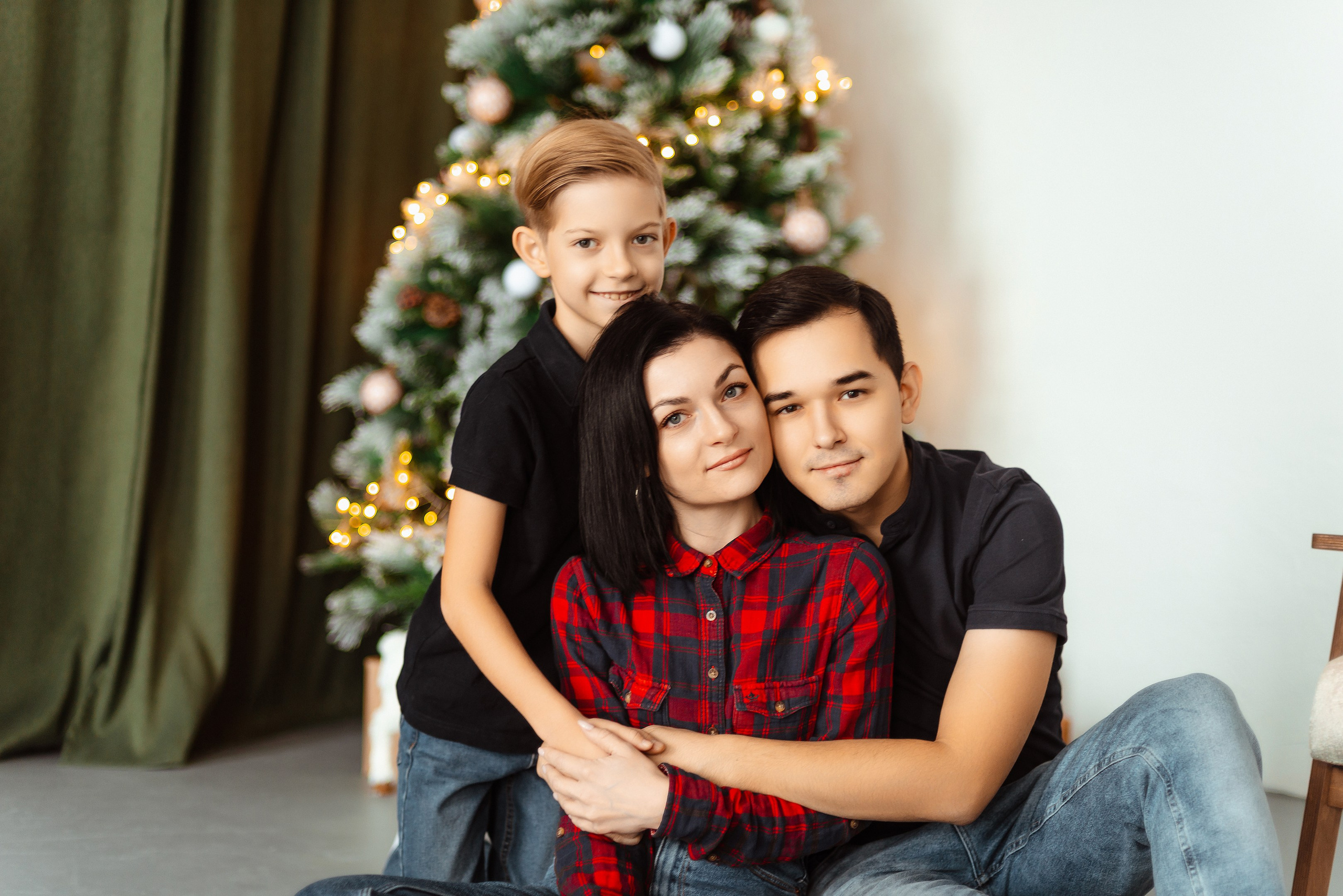 Фотосессия в новогодней студии | Лера, Стёпа и Максим. Фотограф в Самаре | Катерина Гущина