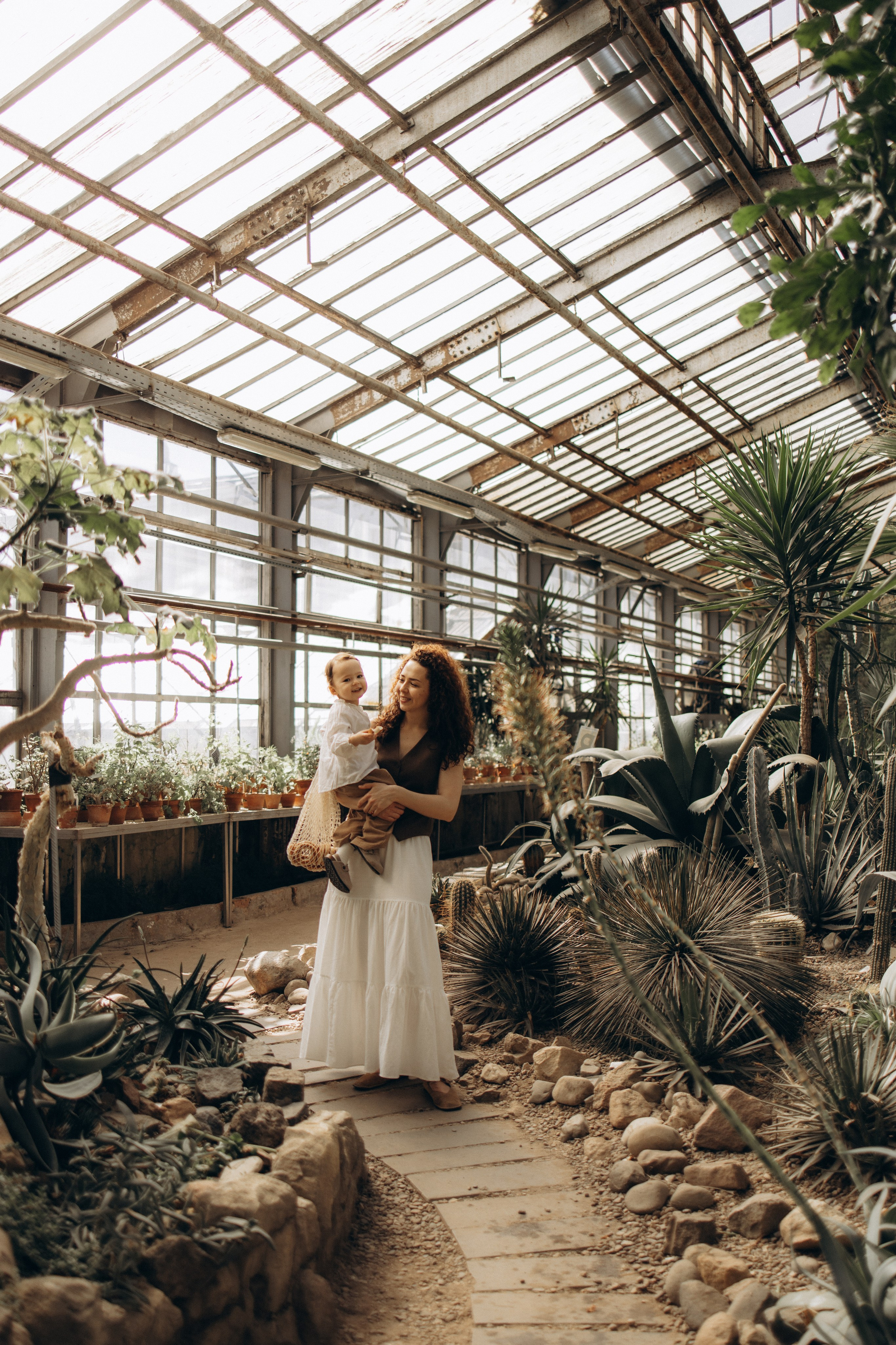 Прогулка по оранжерее. Семейный фотограф в Москве Ксения Аганина