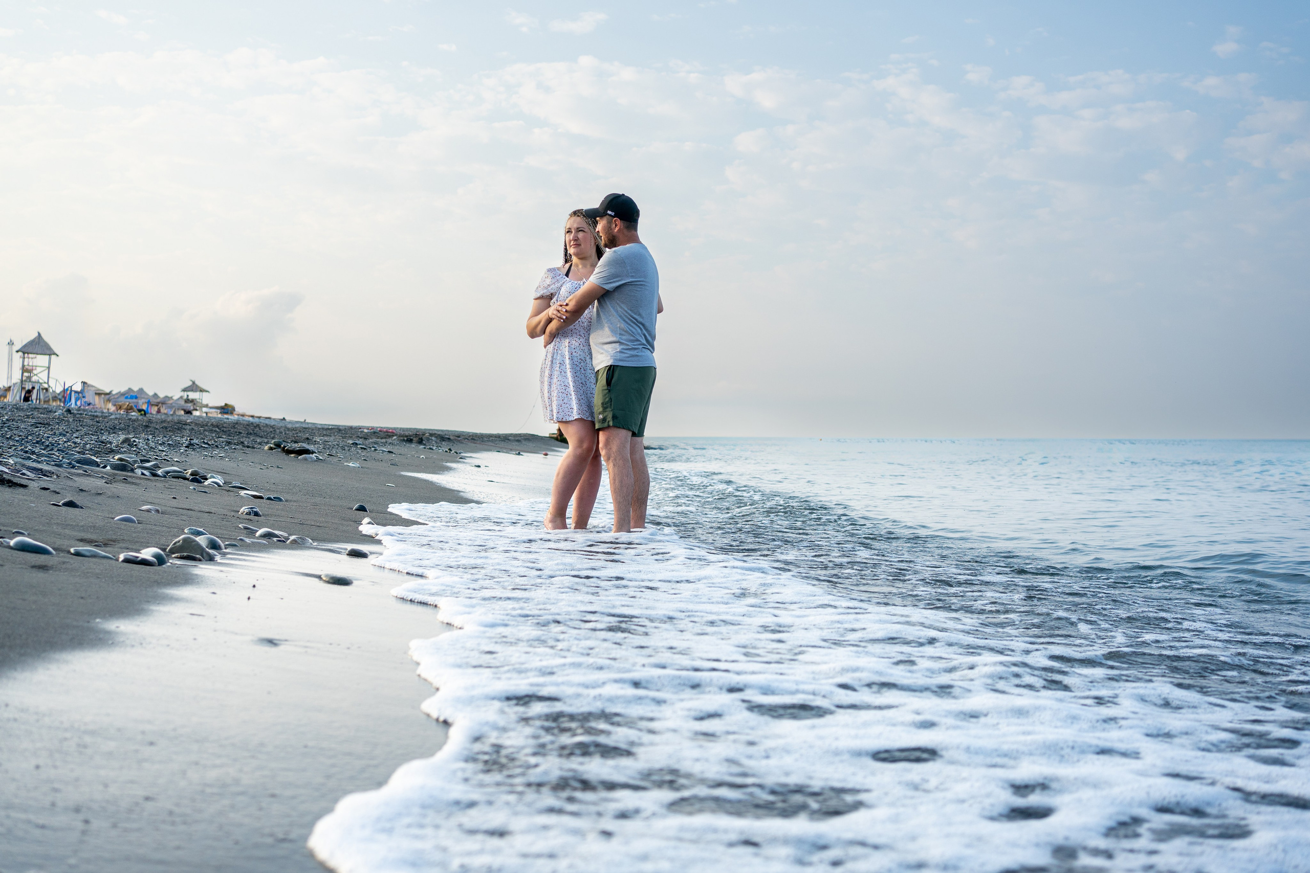 Фотосессия пары на море. Фотограф в Сочи Тиунова Маргарита и Тиунов Евгений