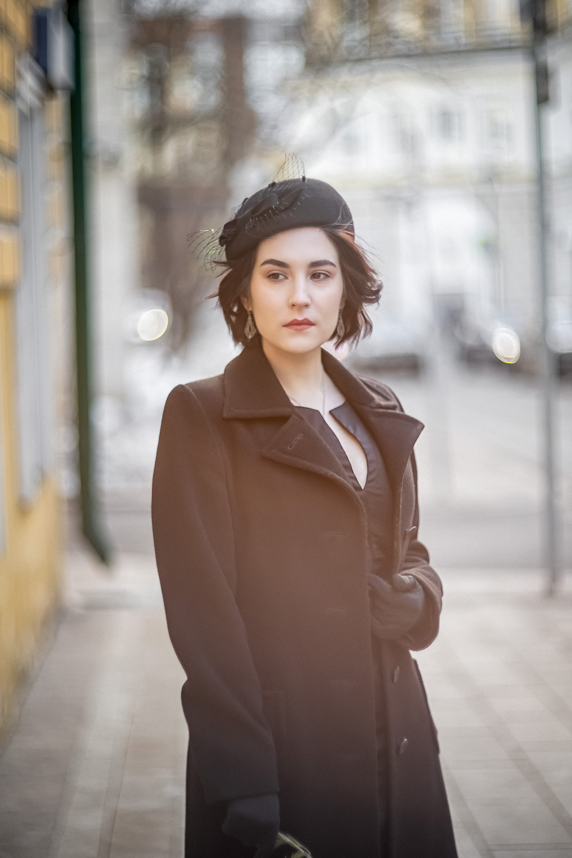 ретро фотография в городе