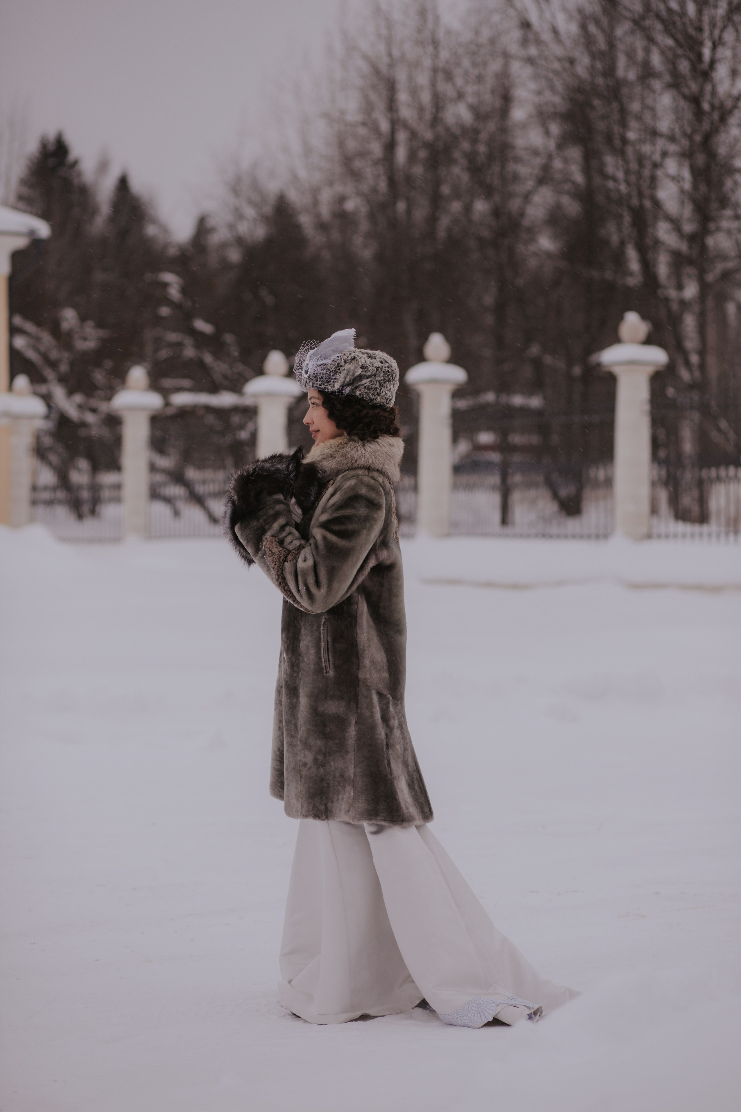 Зима в стиле модерн. Художественная винтажная фотография
