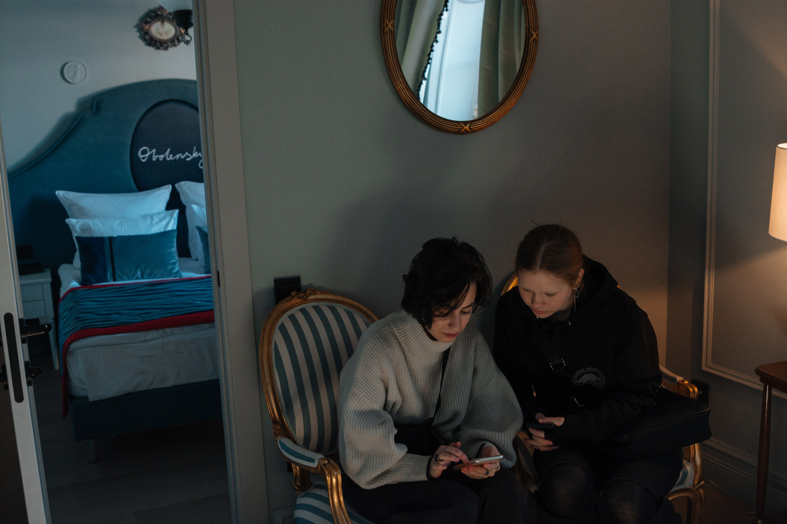 Пушкин в отеле «Оболенский». Съёмка ролика для конкурса. Портретный фотограф в Санкт-Петербурге Дмитриева Наталия