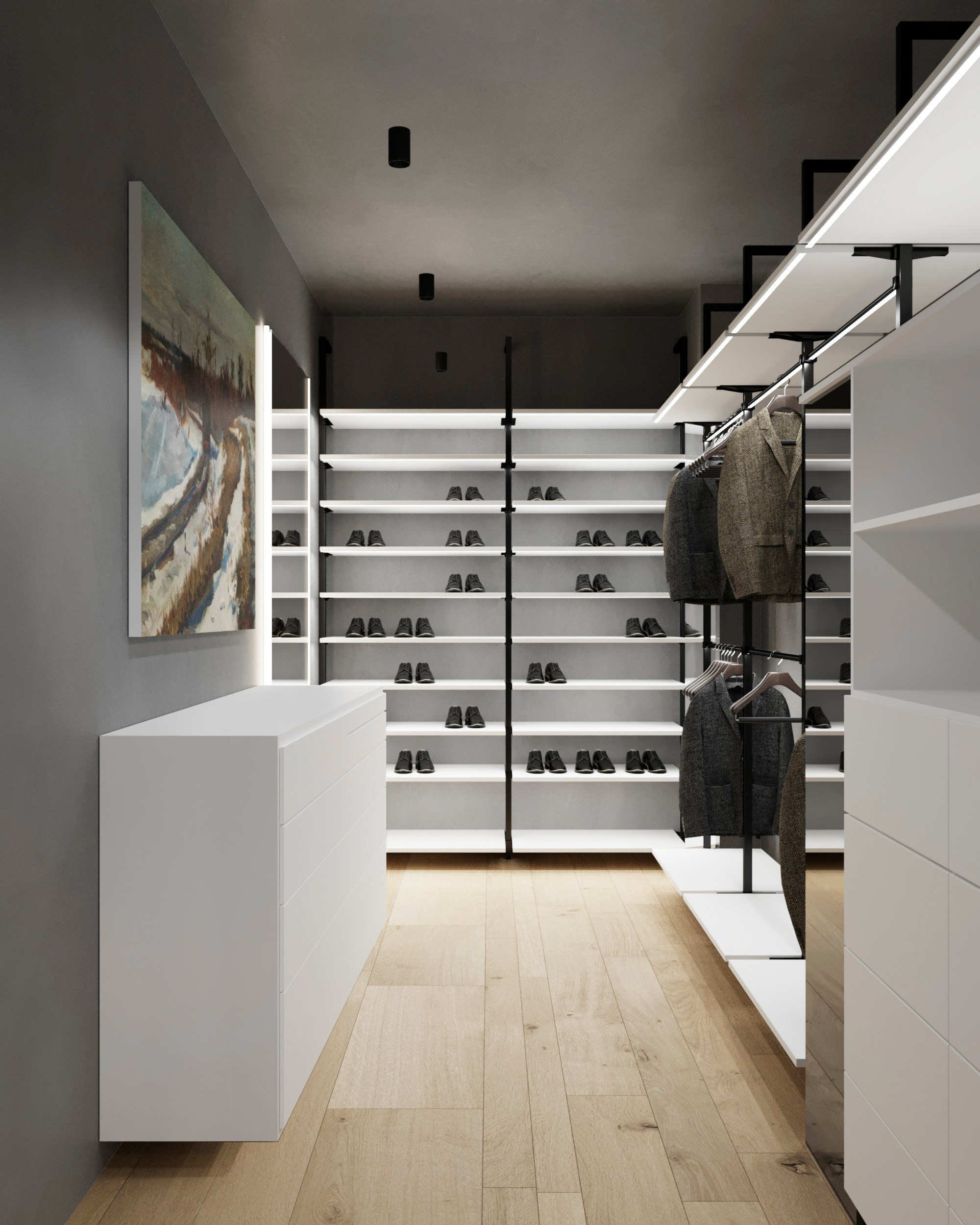 Апартаменты в небоскребе. Архитектурные интерьеры