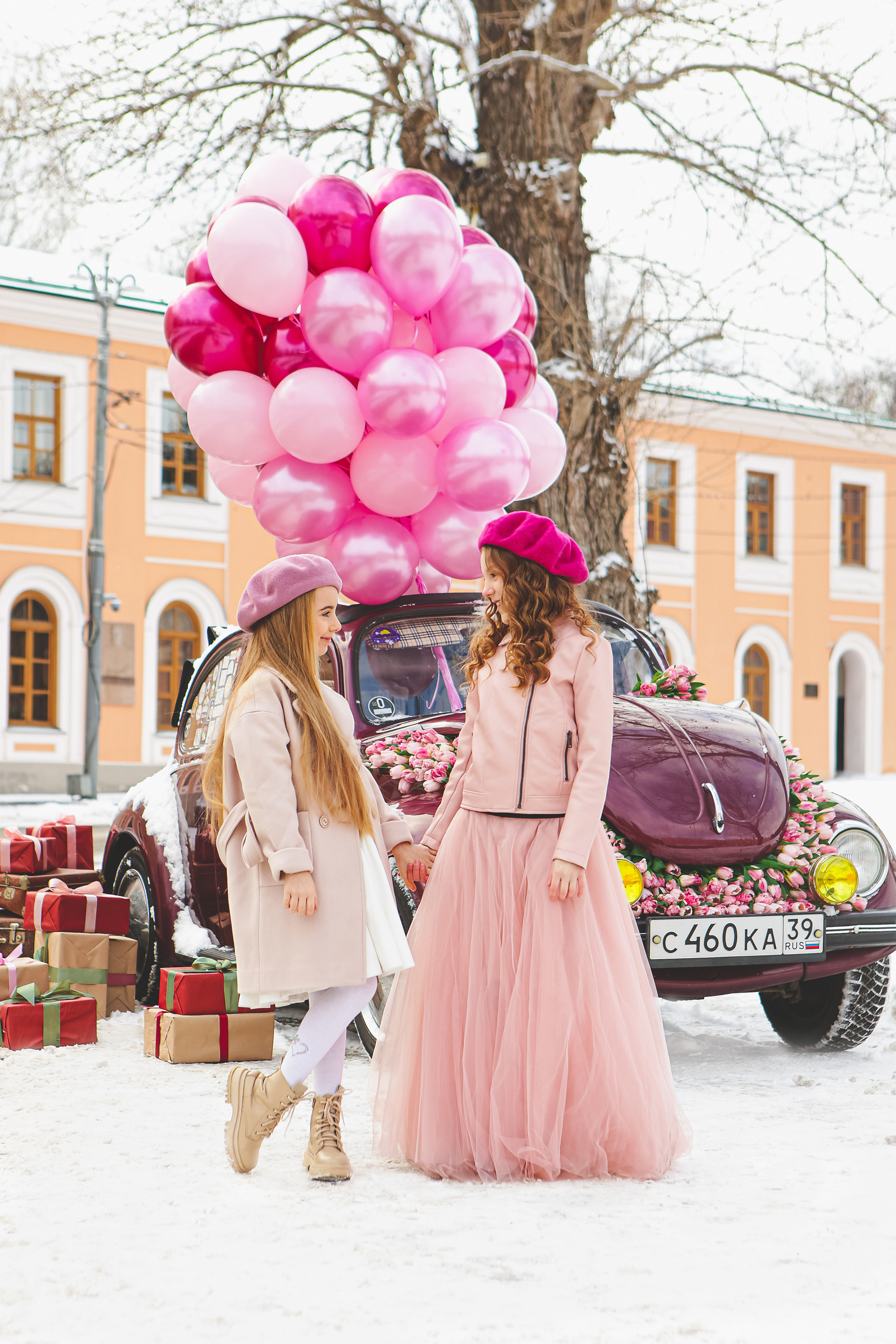 Машина с цветами. Семейный и детский фотограф в Москве Александра Мак
