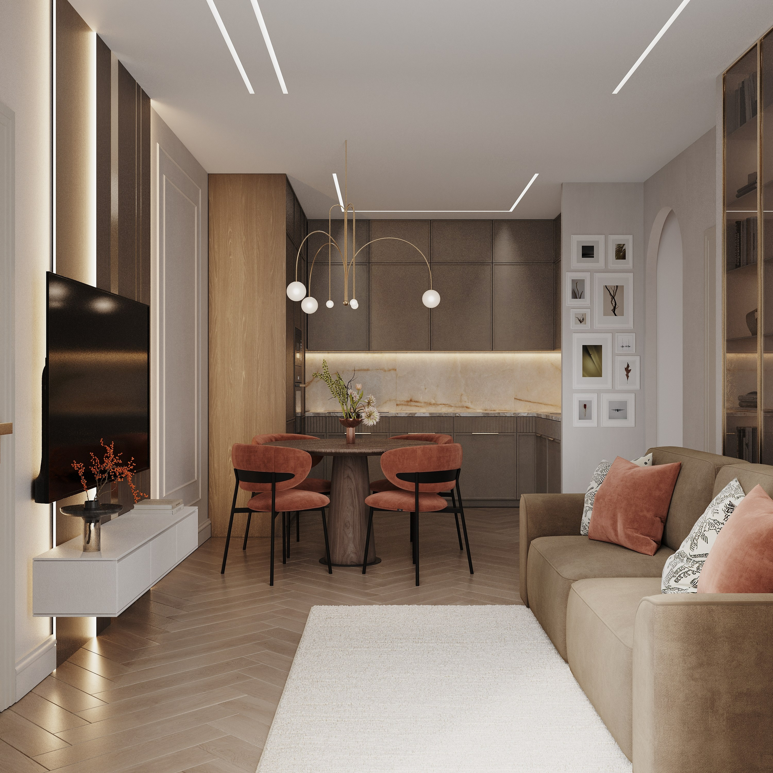 ЖК Наука 73 кв.м, г. Санкт-Петербург. 3d визуализатор Анастасия Науменко