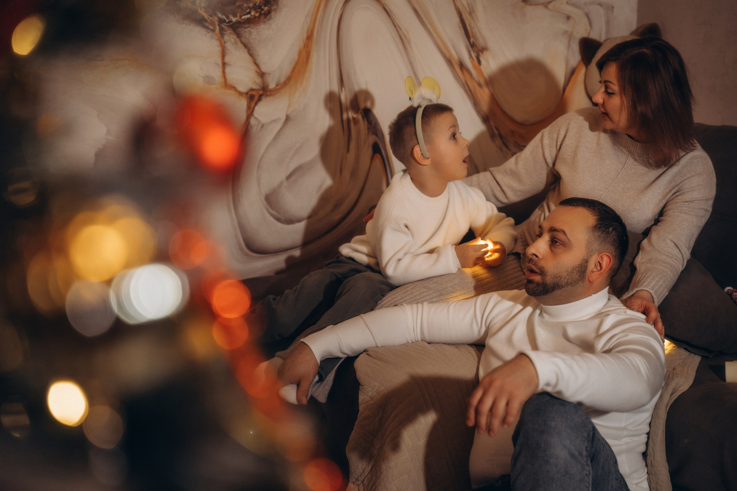 Семья Киприяновы, Новый год дома. Семейный фотограф в Белгороде Амелина Алина