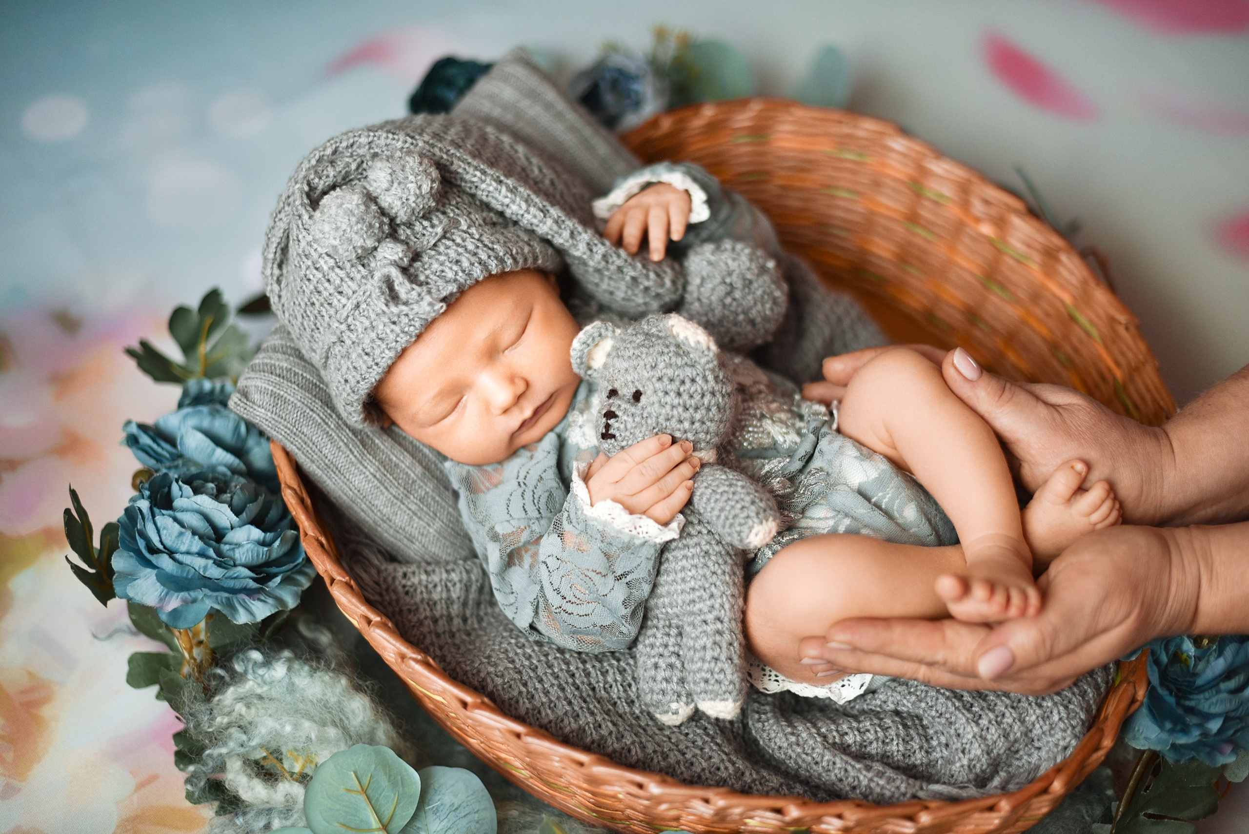 Есения 9 дней. Фотограф беременности и новорожденных малышей Анастасия Никитина