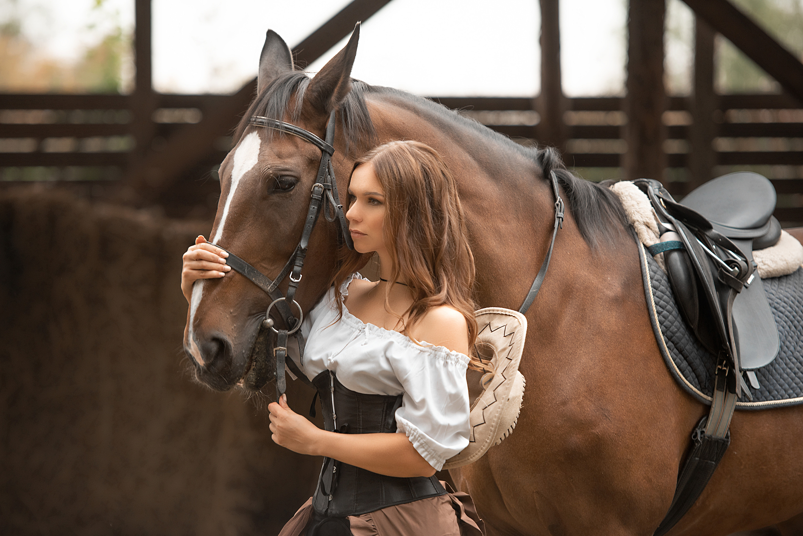 Комплект одежды в стиле «Бандитки») Размер до 46го. Фотосессия с лошадьми в Нижнем Новгороде