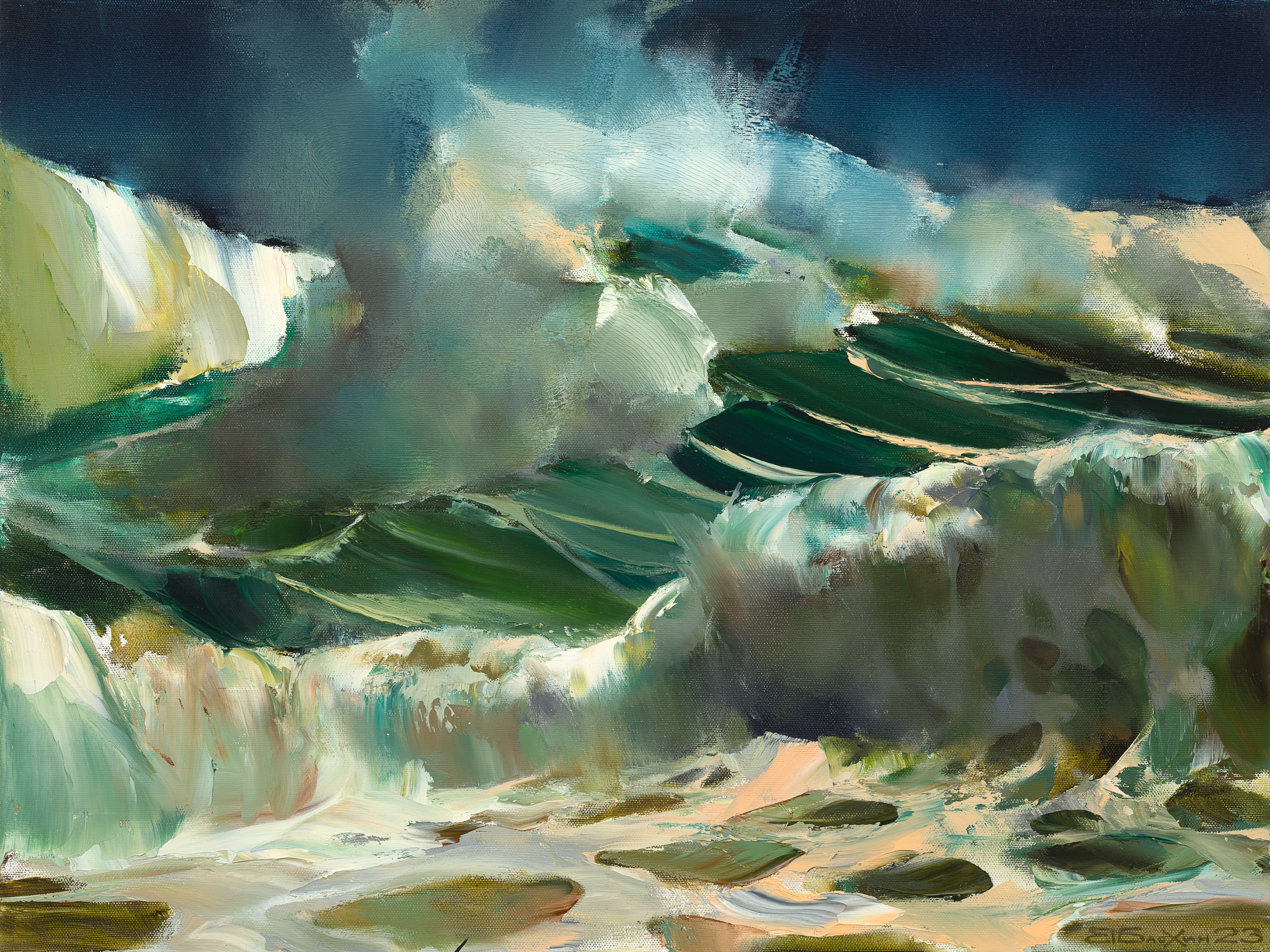 «Чёрное море 2» - художник Валерий Блохин (холст, масло, 60x80, 2023)