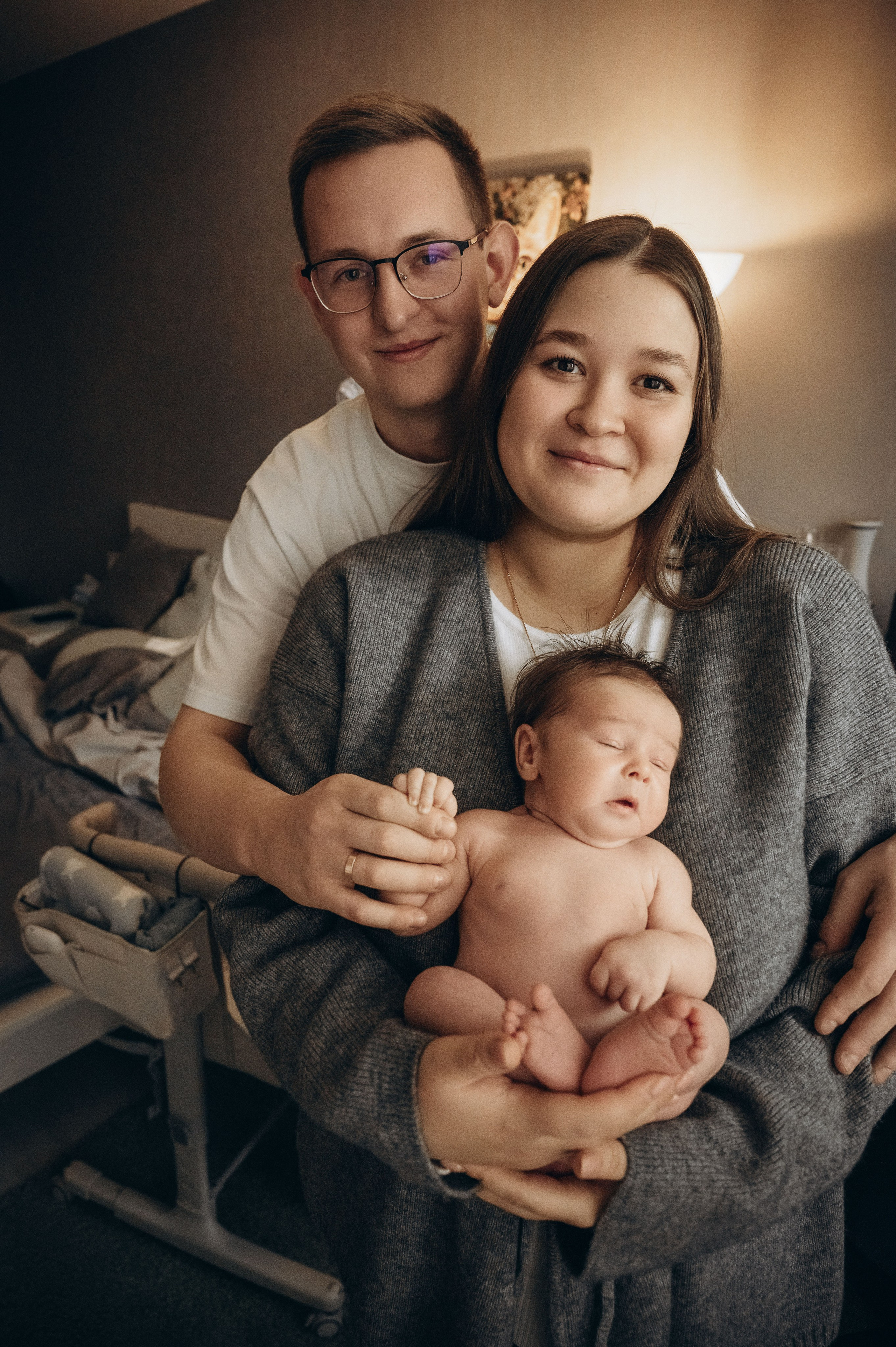 Анна, Вячеслав и Евгений. Фотограф беременности и семьи, домашние съемки, Ньюборн