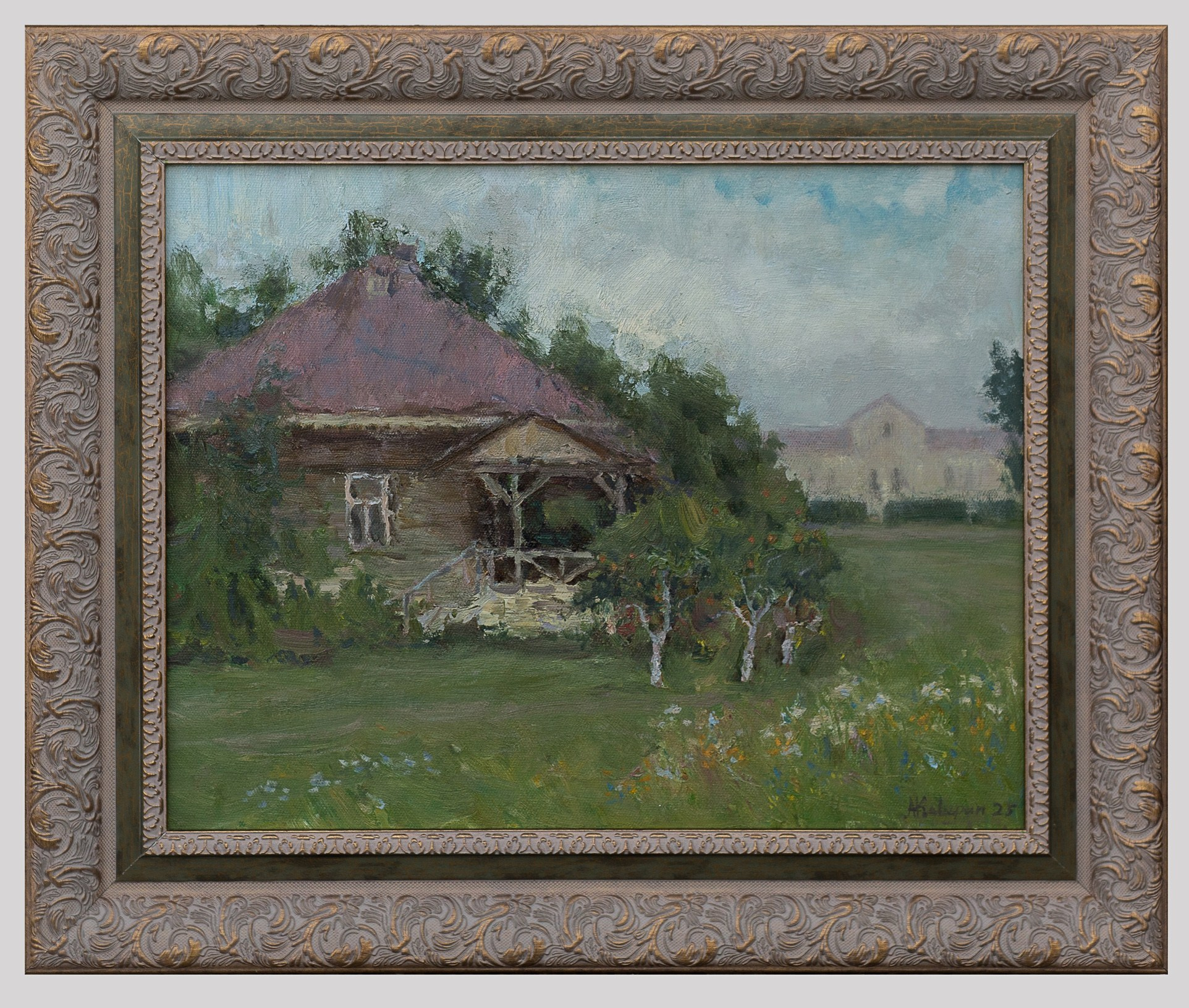 Домик в Скорняково. Художник Александр Каверин