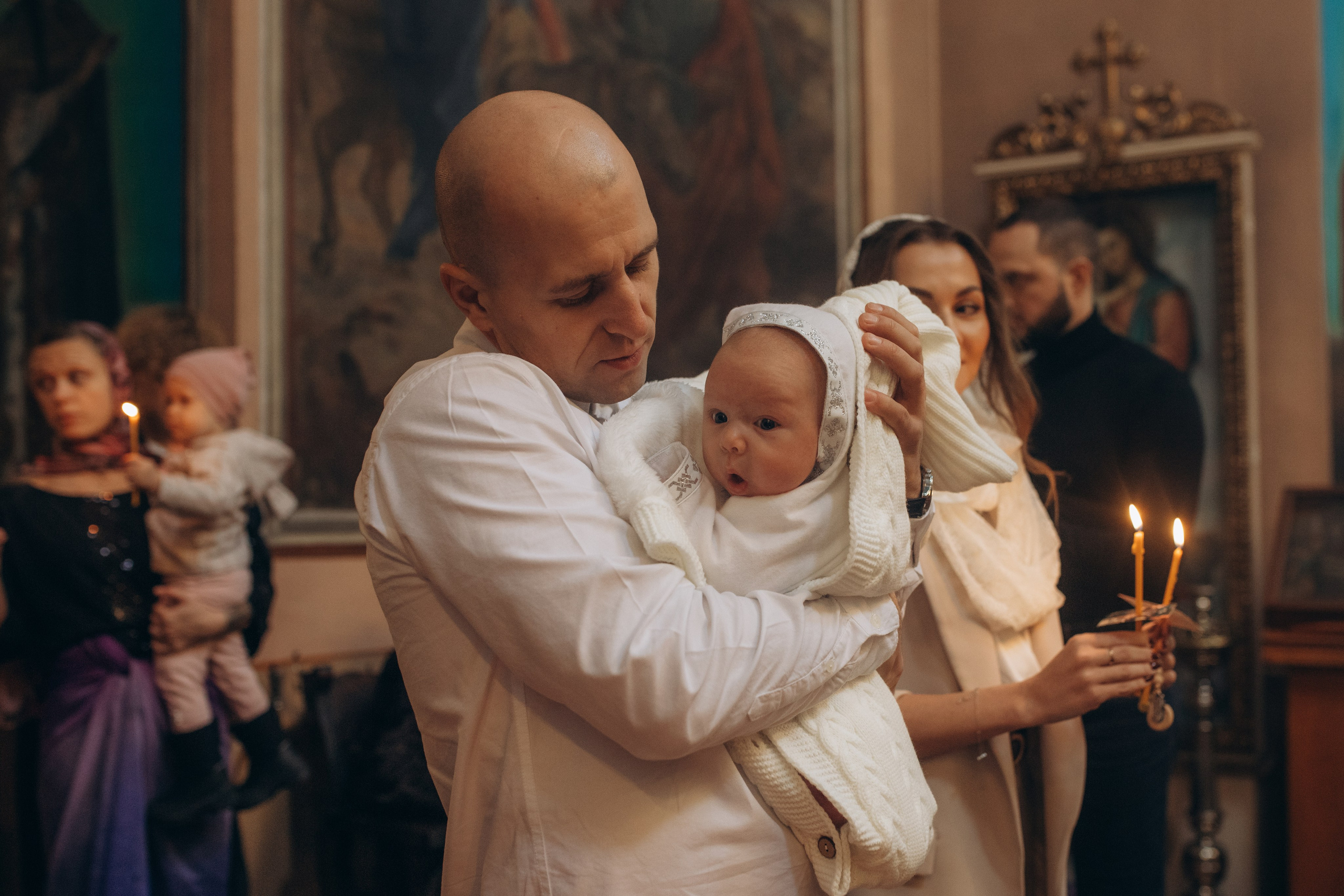 Крещение Михаил. Семейный и домашний фотограф в Москве и МО Королева Валерия