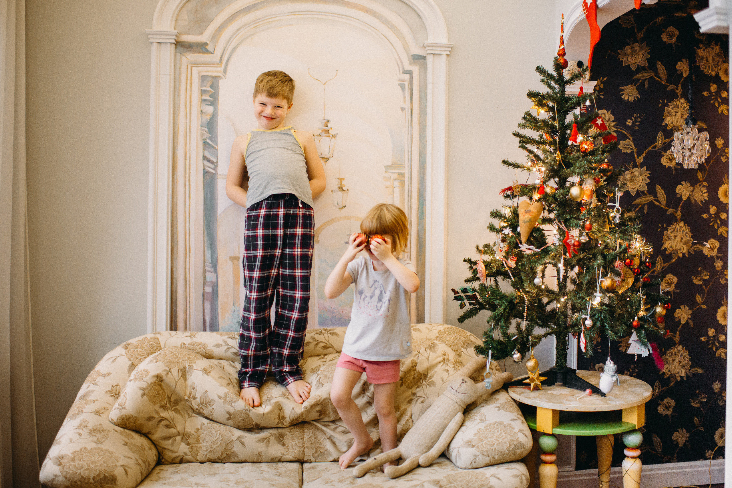 Домашняя новогодняя фотосессия СПб. Семейный и детский фотограф в Санкт-Петербурге Маша Бичан