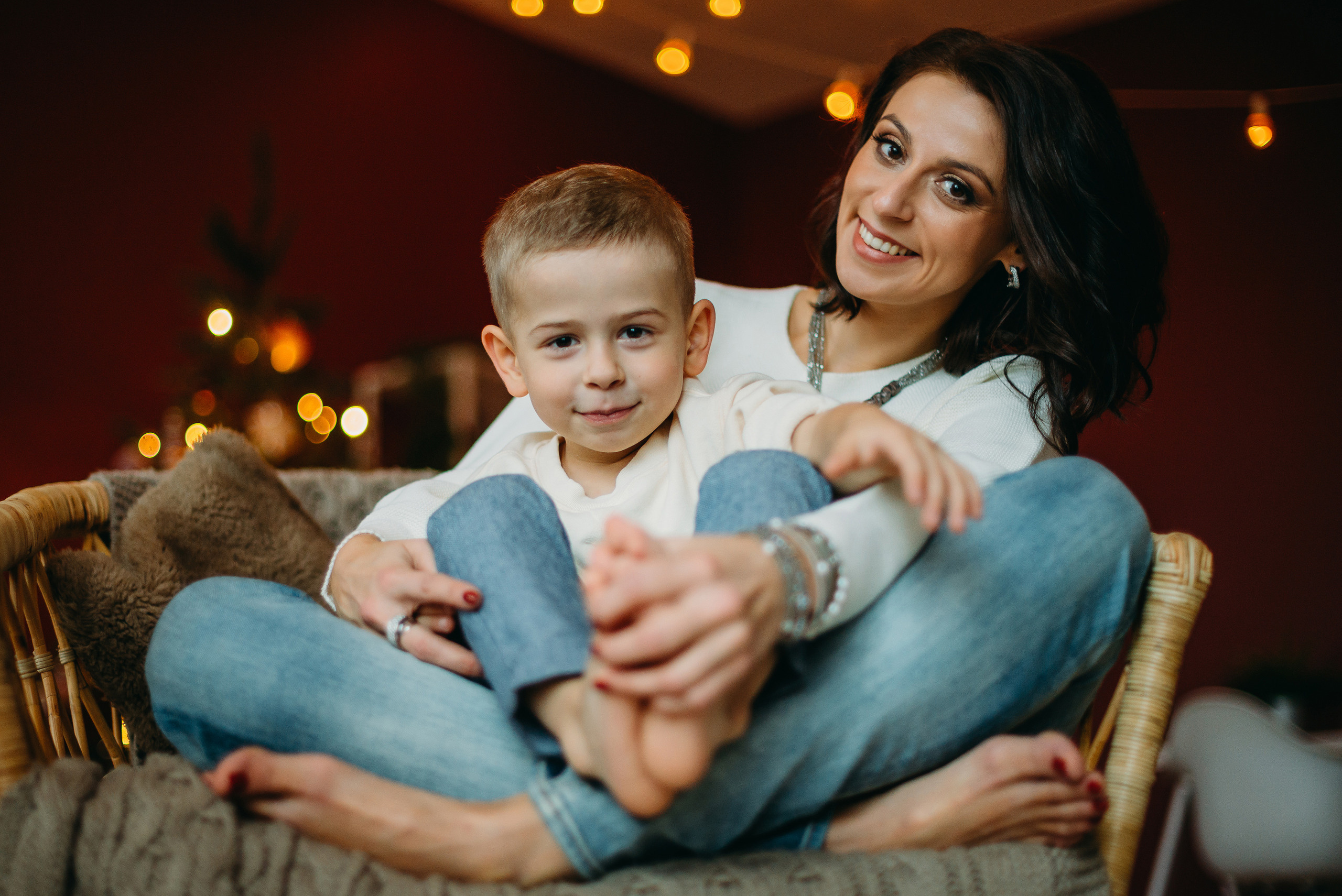 Новогодняя фотосессия в студии СПб. Семейный и детский фотограф в Санкт-Петербурге Маша Бичан