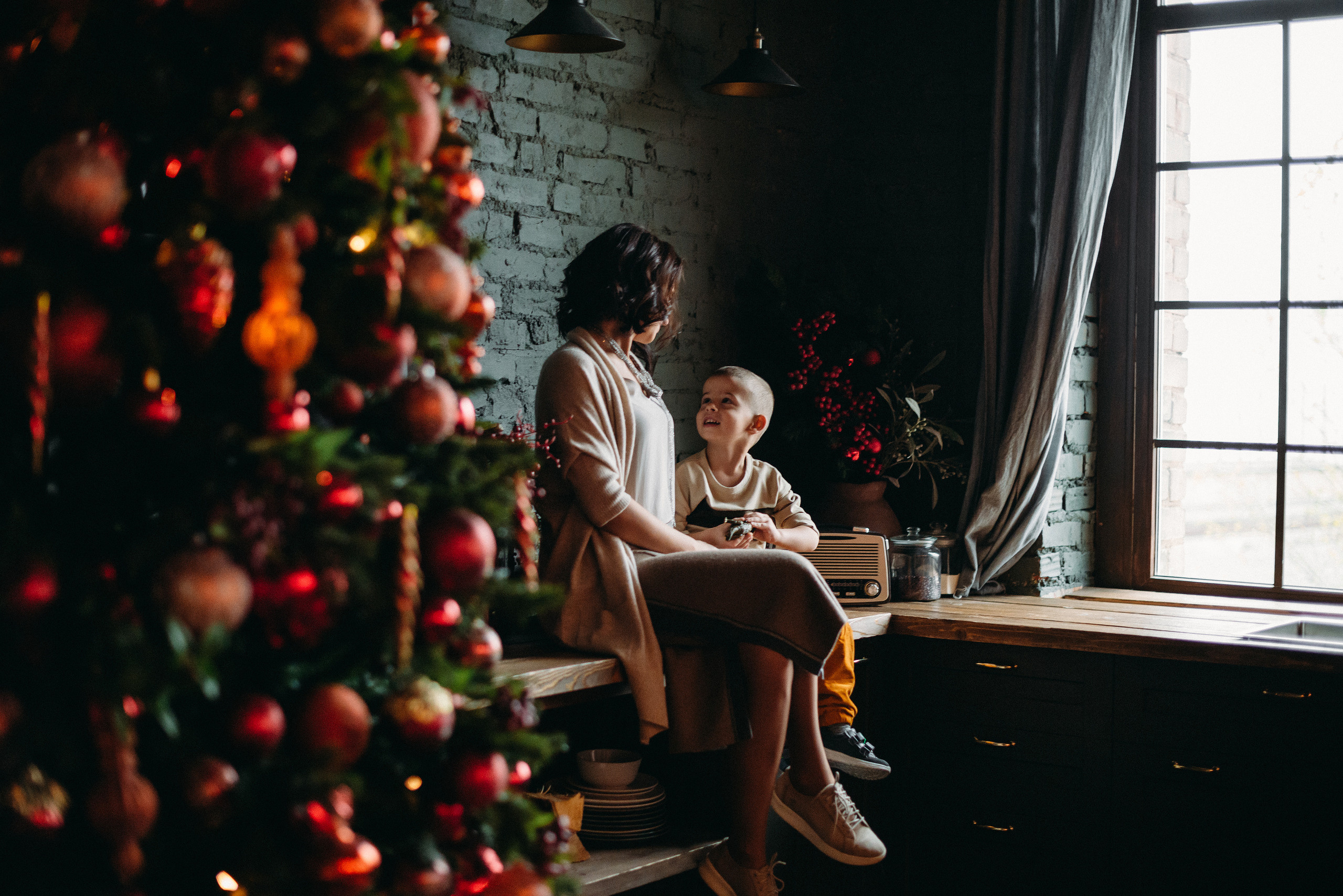 Новогодняя фотосессия в студии СПб. Семейный и детский фотограф в Санкт-Петербурге Маша Бичан
