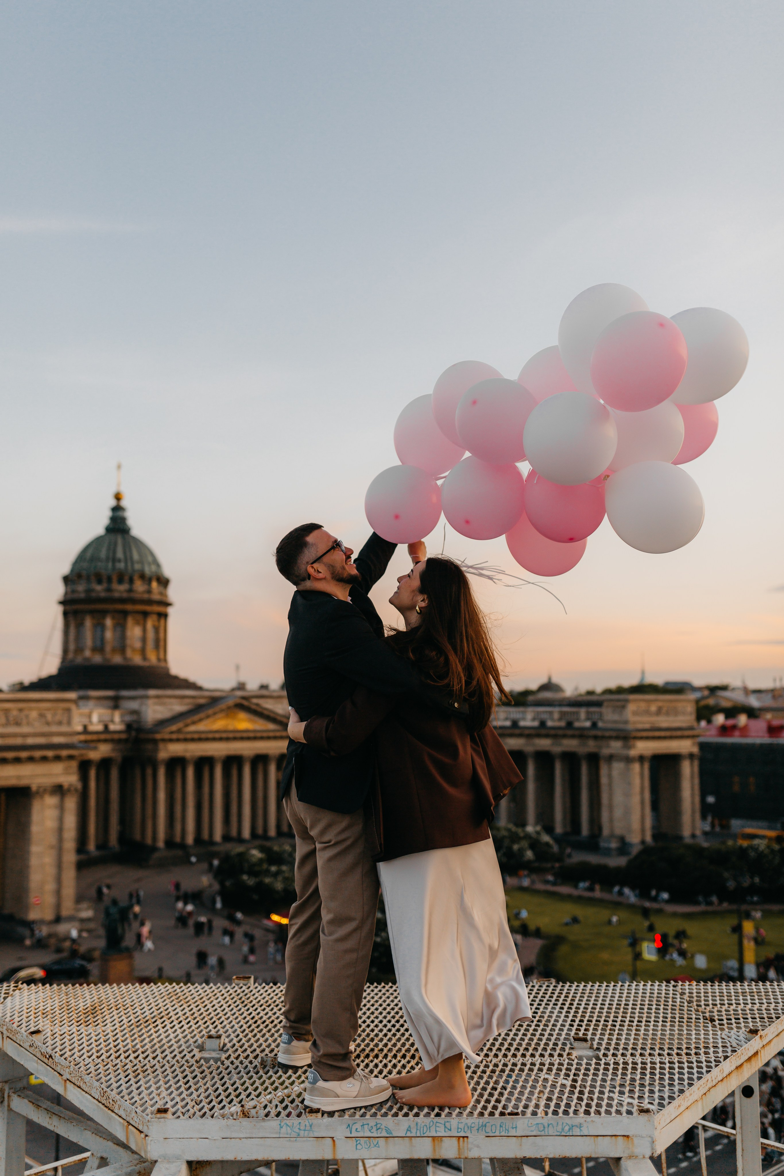 LoveStory на крышах Питера. Фотограф Санкт-Петербург Князева Елизавета