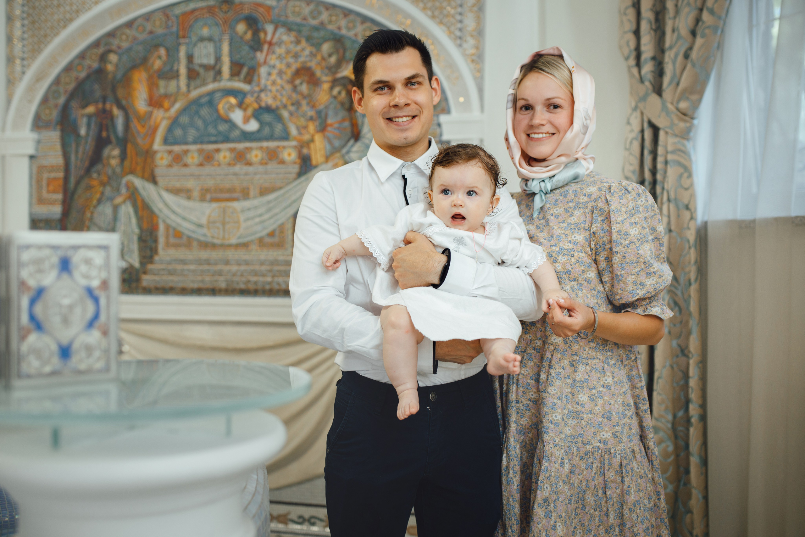 Крещение Аделины, храм Святой Троицы, июль 2024