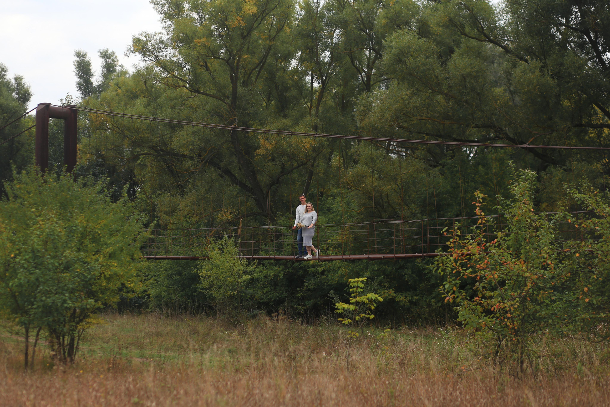 Ранная осень и подвесной мост. Семейный фотограф в Воронеже Плотникова Алина