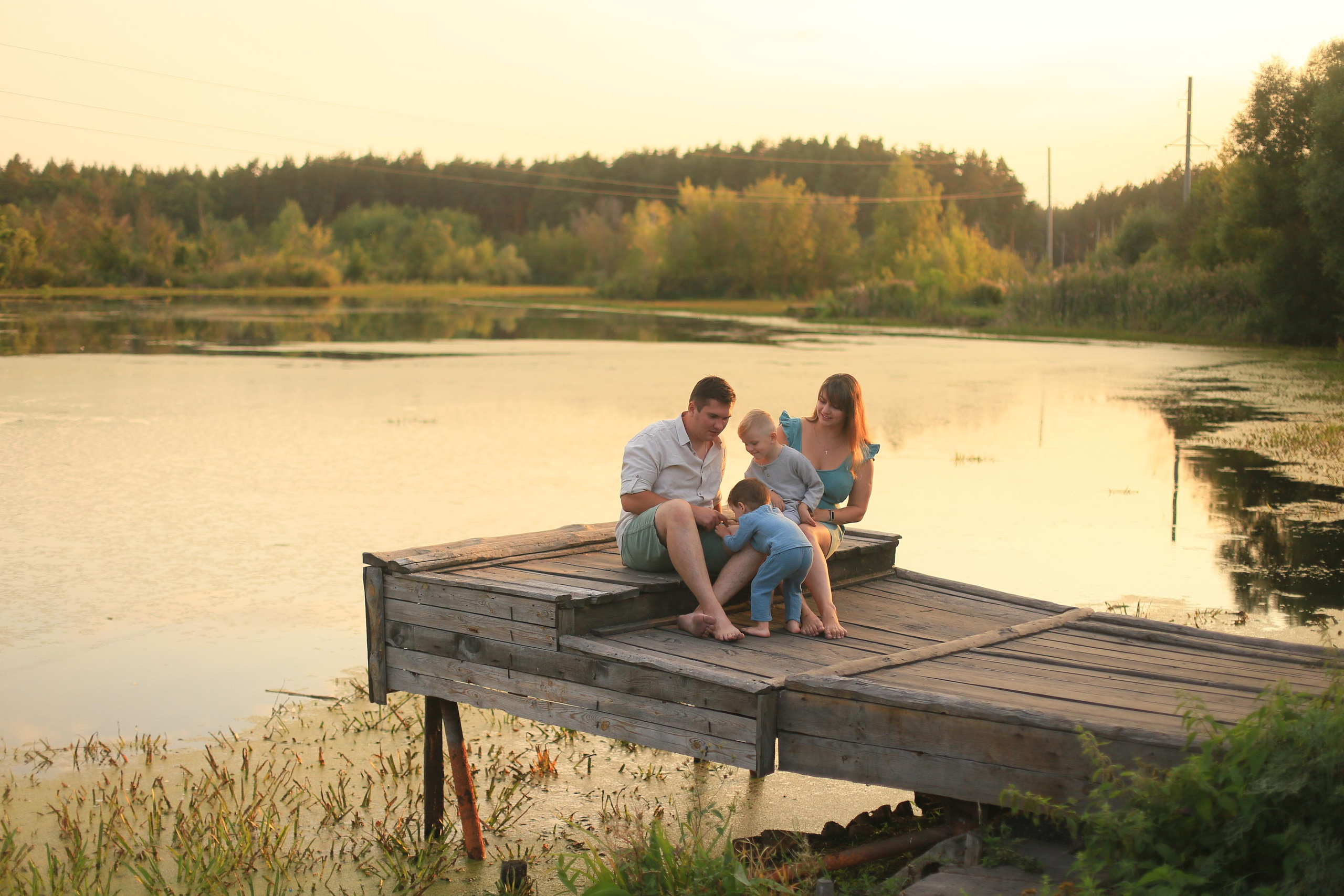 Закат на озере. Семейный фотограф в Воронеже Плотникова Алина