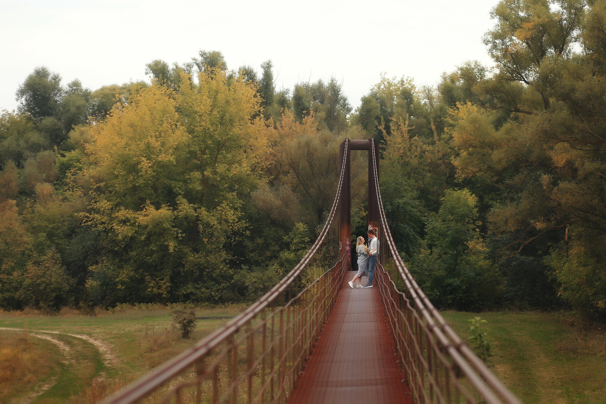Ранная осень и подвесной мост. Семейный фотограф в Воронеже Плотникова Алина