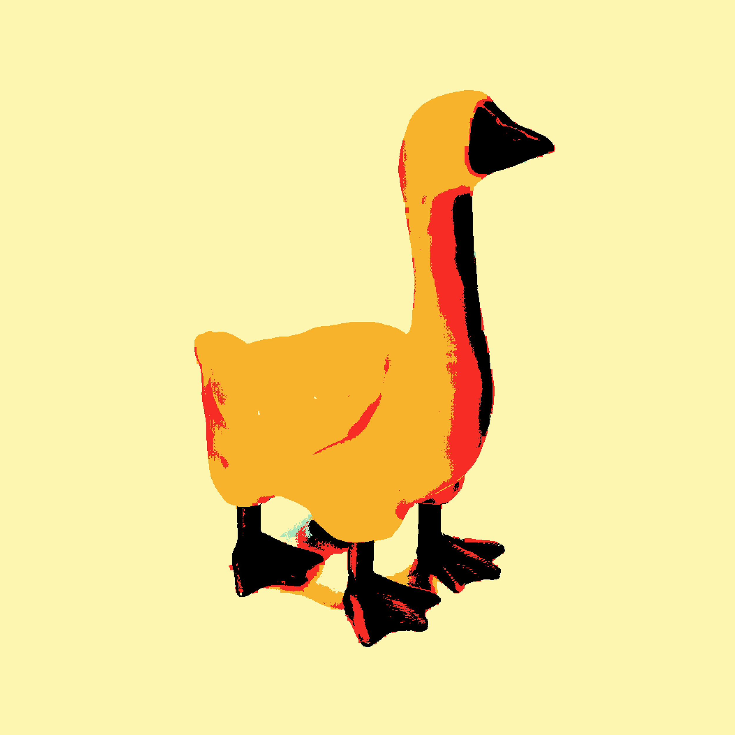 Ганс жёлтый. Визуальный арт пиксельный художник Василь Пиксель