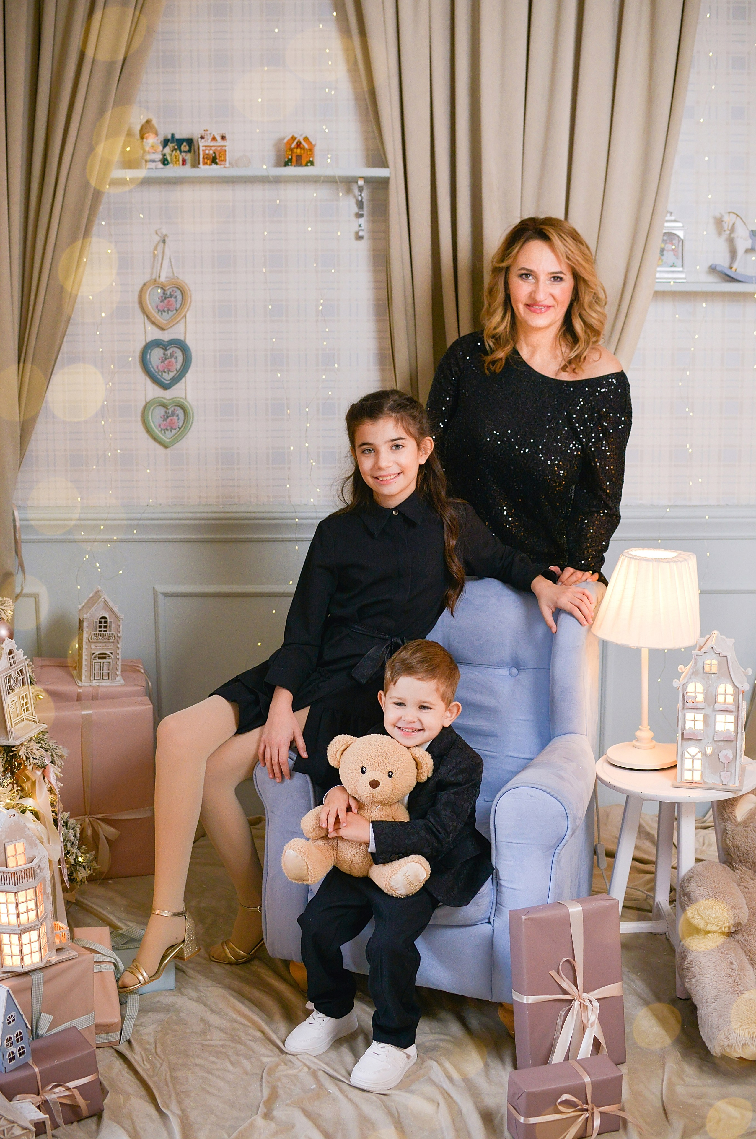 Новогодняя семейная фотосессия в Краснодаре 2023-2024. Фотограф новорожденных Краснодар Малышенко Надежда