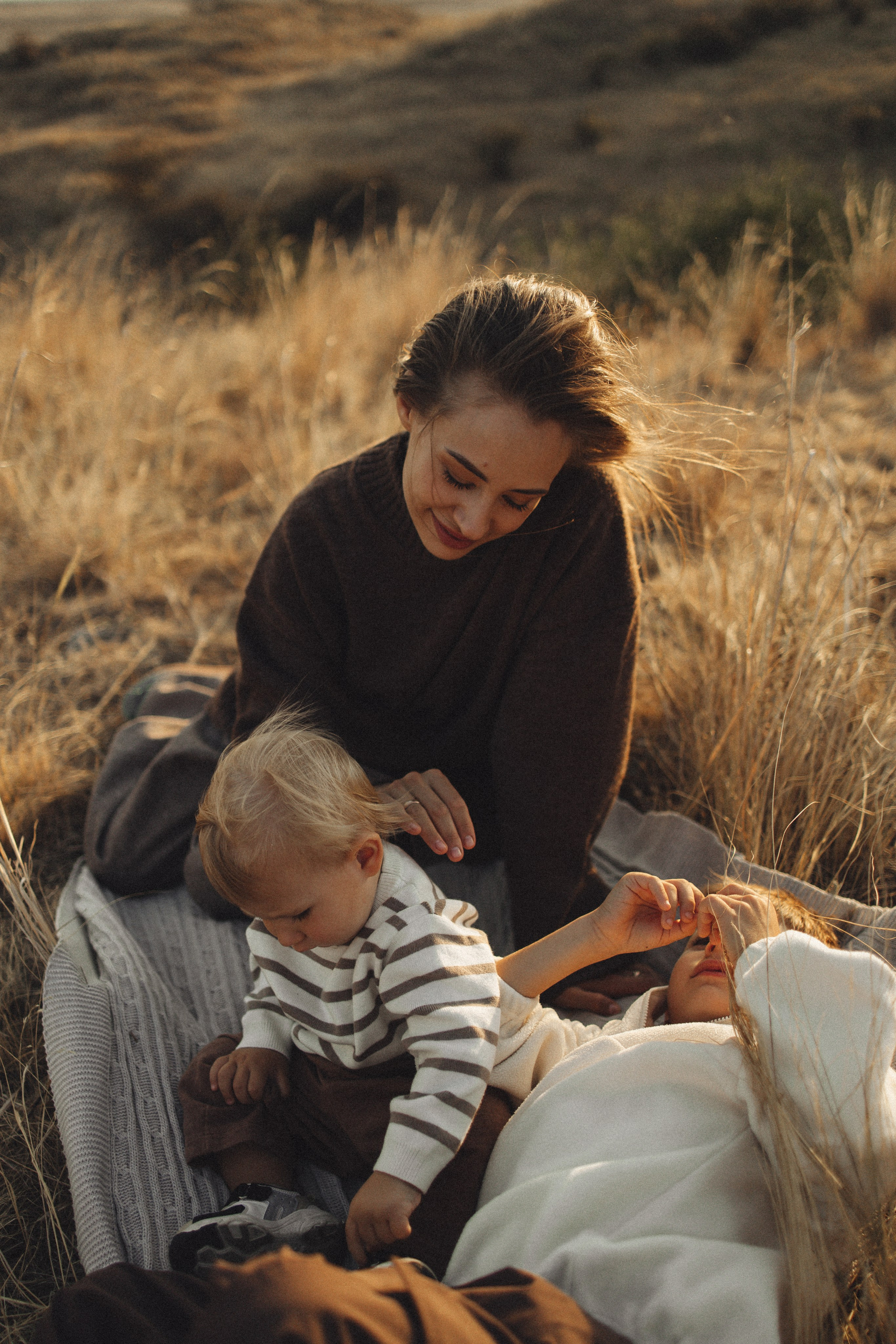 Семейная история, закат в Мержаново. Семейный и детский фотограф, таганрог, ростов-на-дону