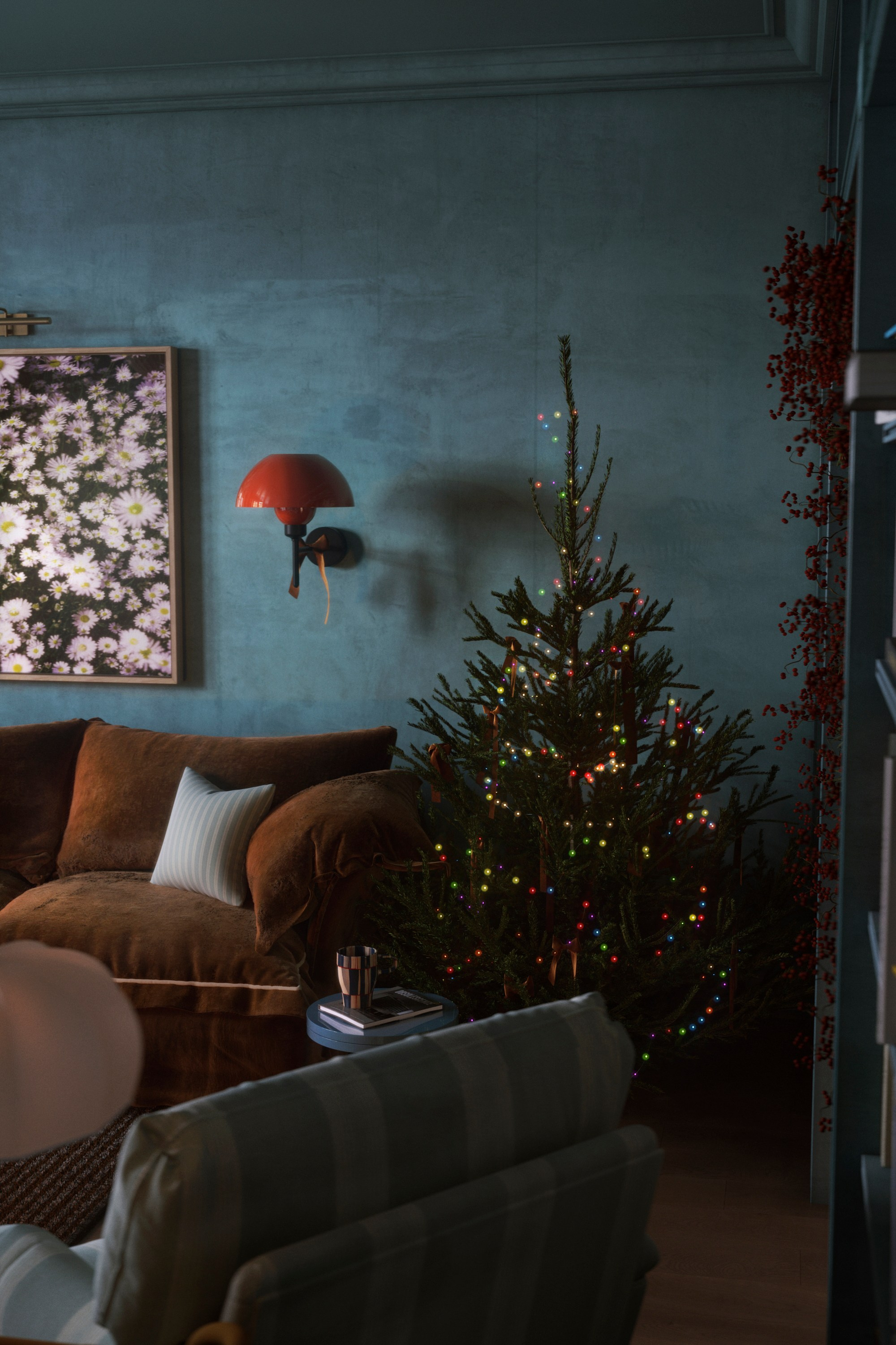 Работа по референсу/ синий. Визуализации Дизайн проектов