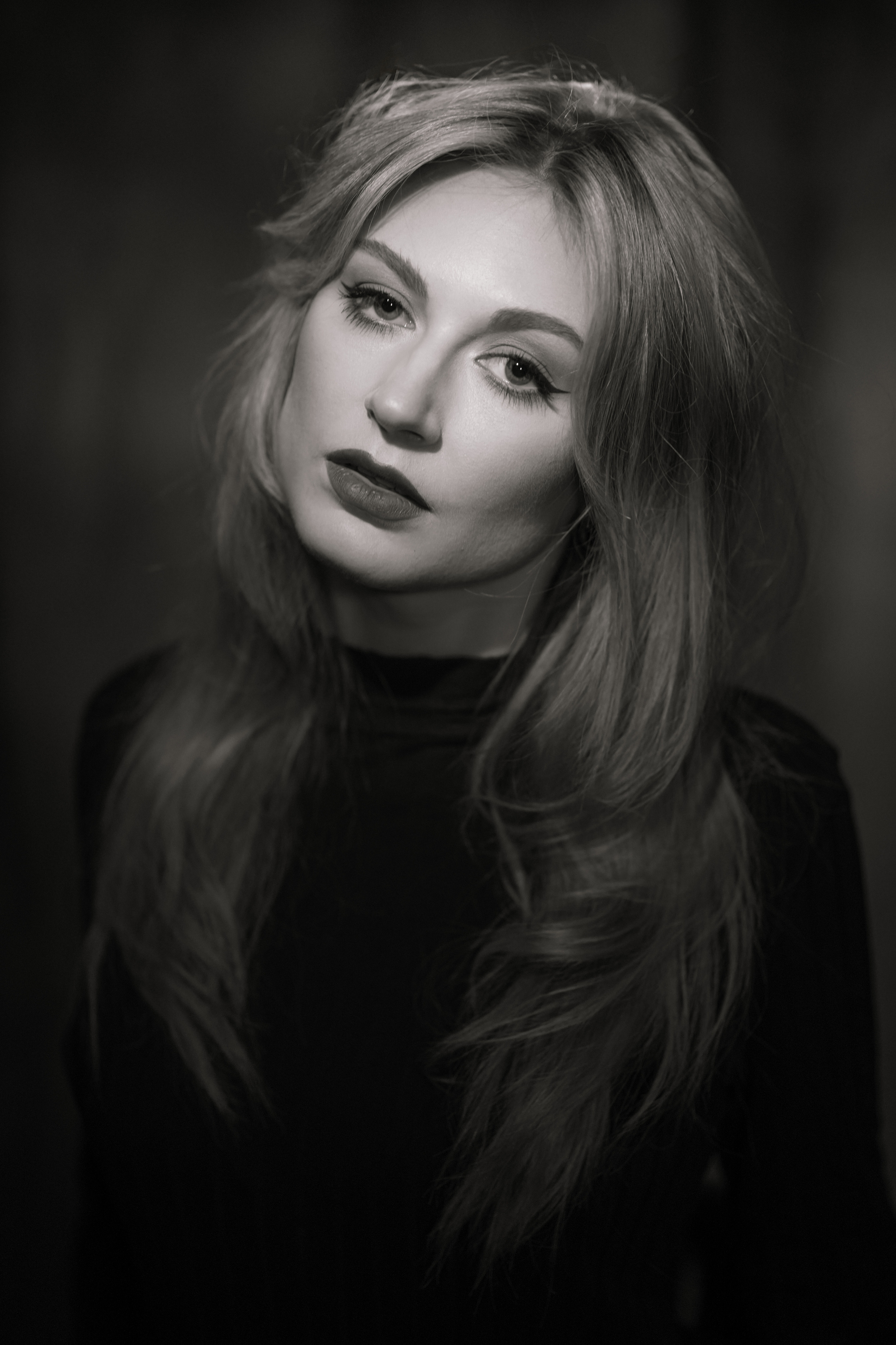 Студийный портрет актрисы. Портретная съемка в Москве, студийный фотограф Игорь Фомин