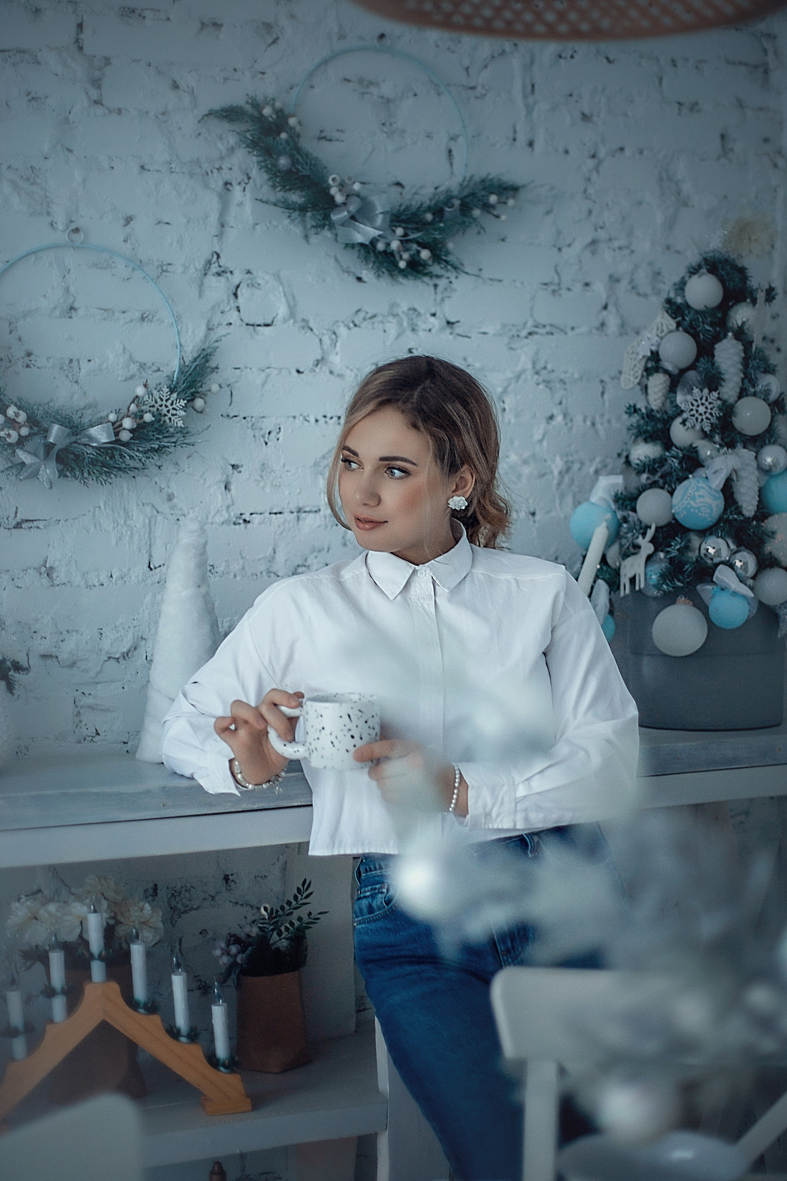 Новогодняя_Катюша с детьми. Семейный фотограф в Санкт-Петербурге