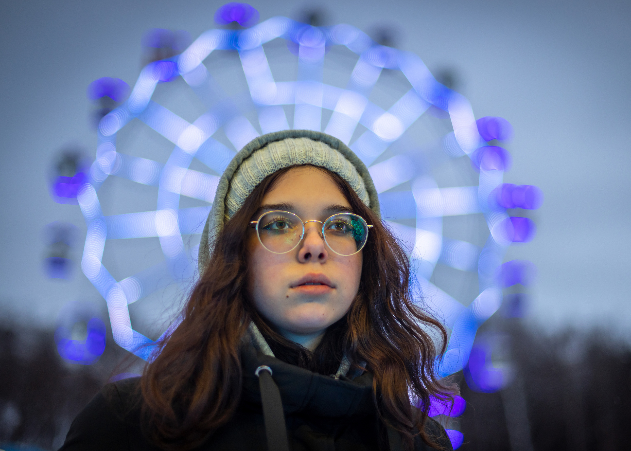 Зимняя вечерняя прогулка в парке (оптика 50 мм f1,4). Фотограф в Туле Крупский АнДРей. Фотостудия «КАДР71» в Туле