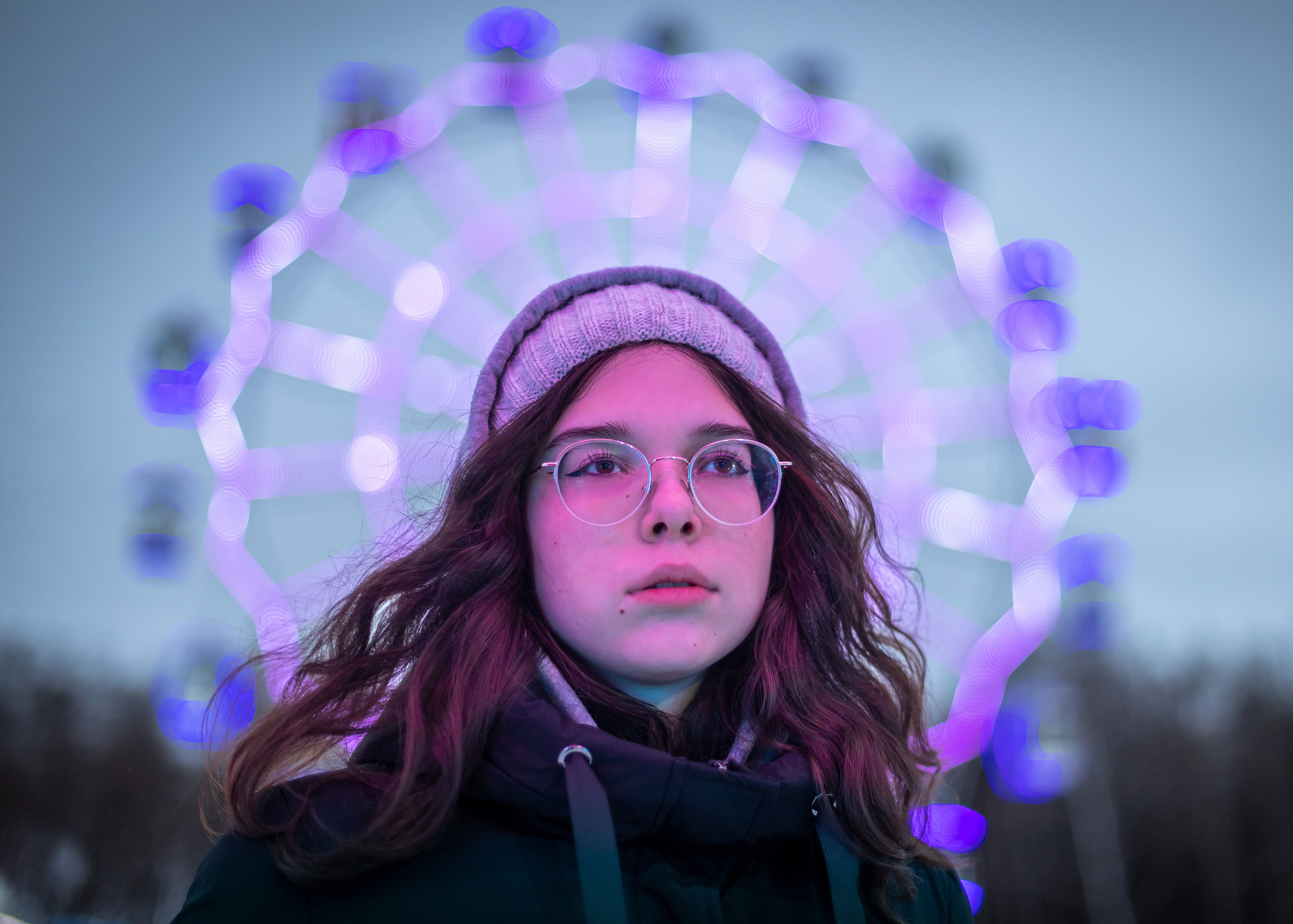 Зимняя вечерняя прогулка в парке (оптика 50 мм f1,4). Фотограф в Туле Крупский АнДРей. Фотостудия «КАДР71» в Туле