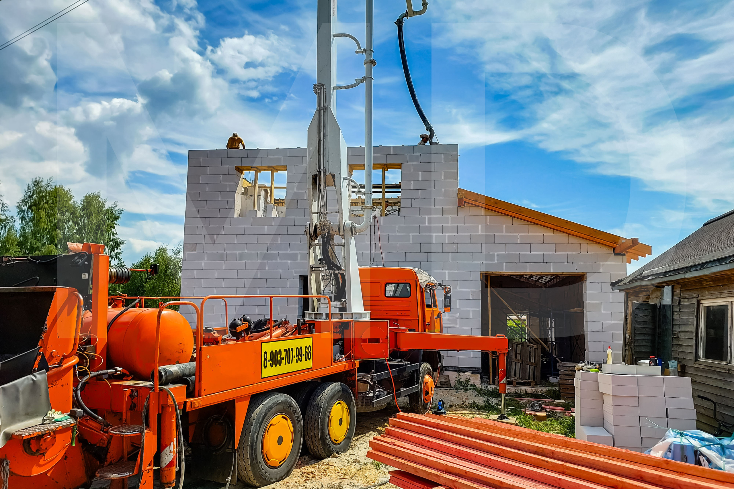 Заливка армопояса 