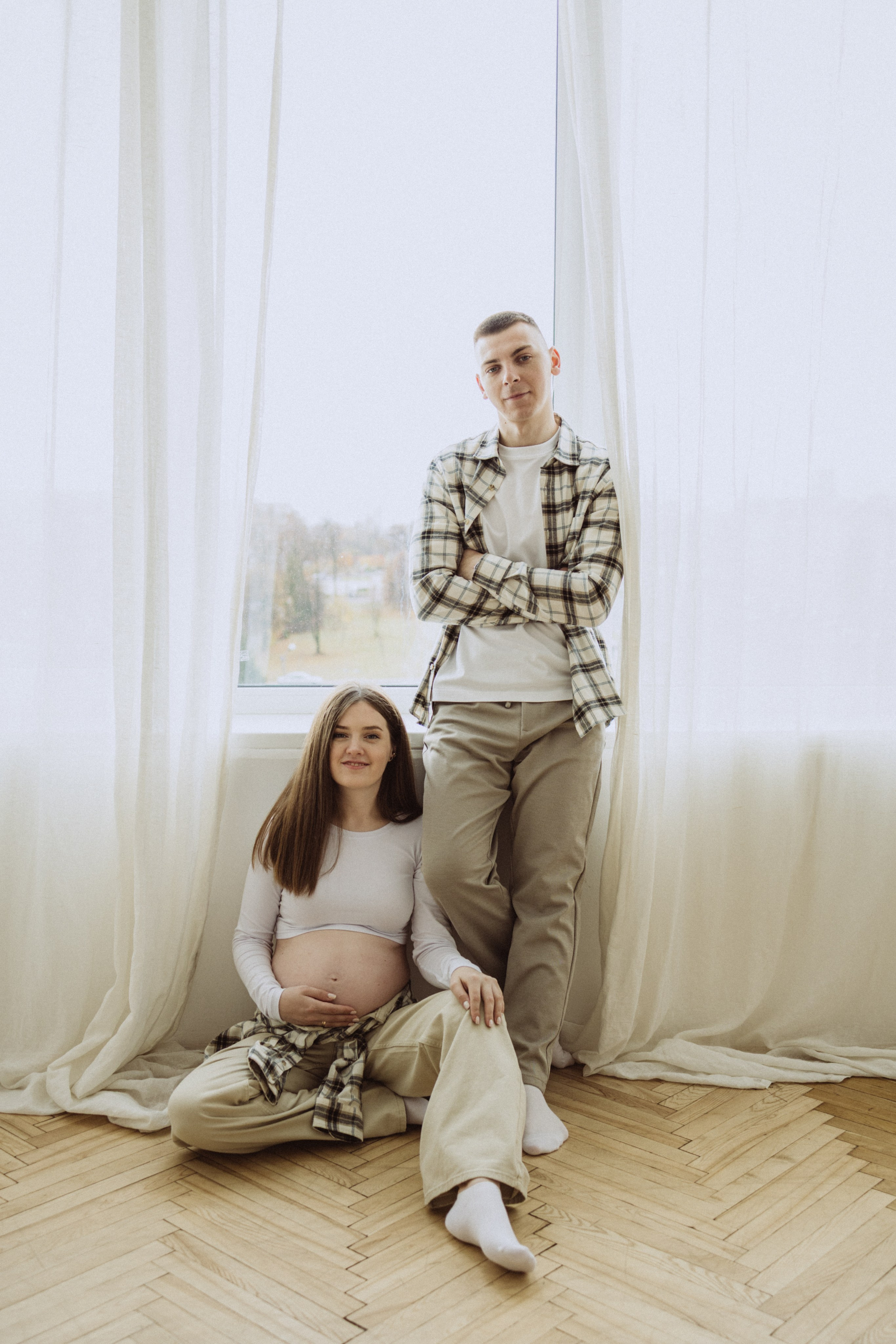 Фотосъемка беременности в студии. Семейный фотограф в Минске — Алина Тиханович