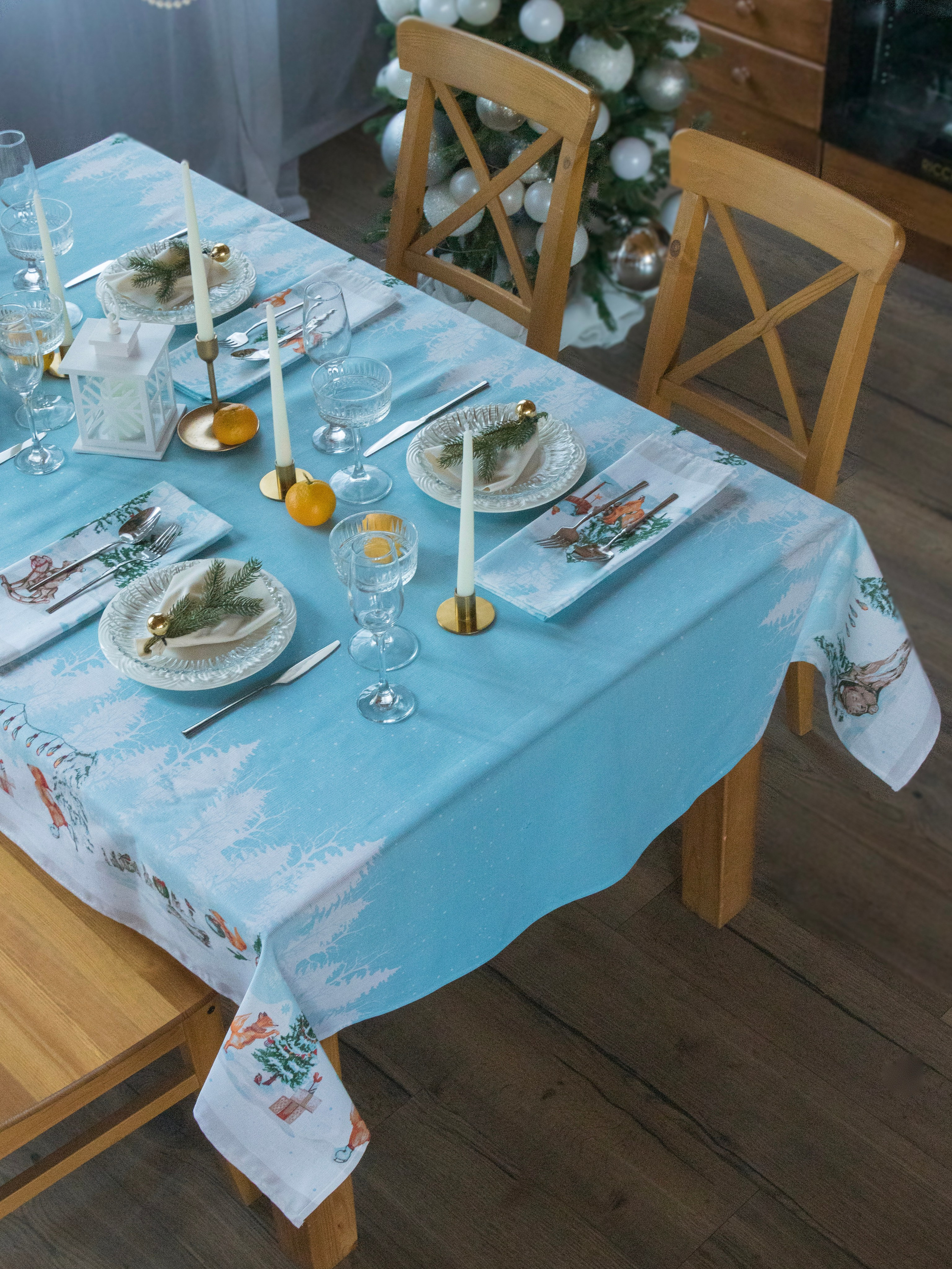 Скатерть новогодняя. Фотостудия для Wildberries Ozon