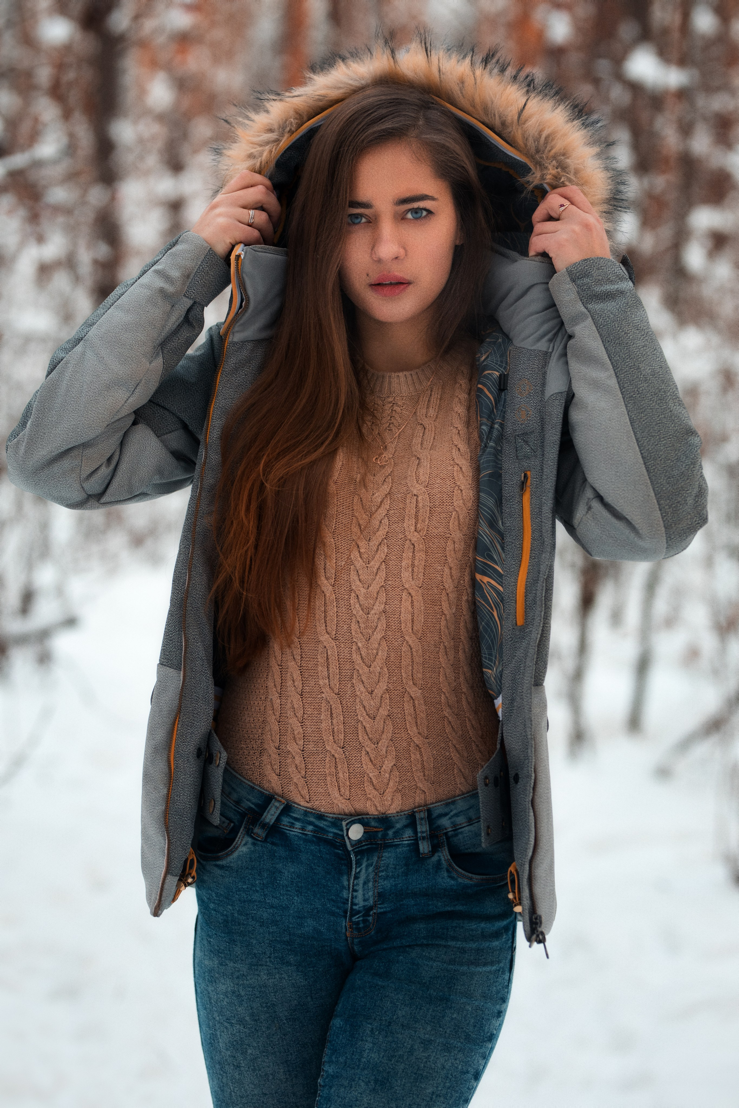 Зимняя съемка в лесу с доберманом с Ольгой в формате для «себя»