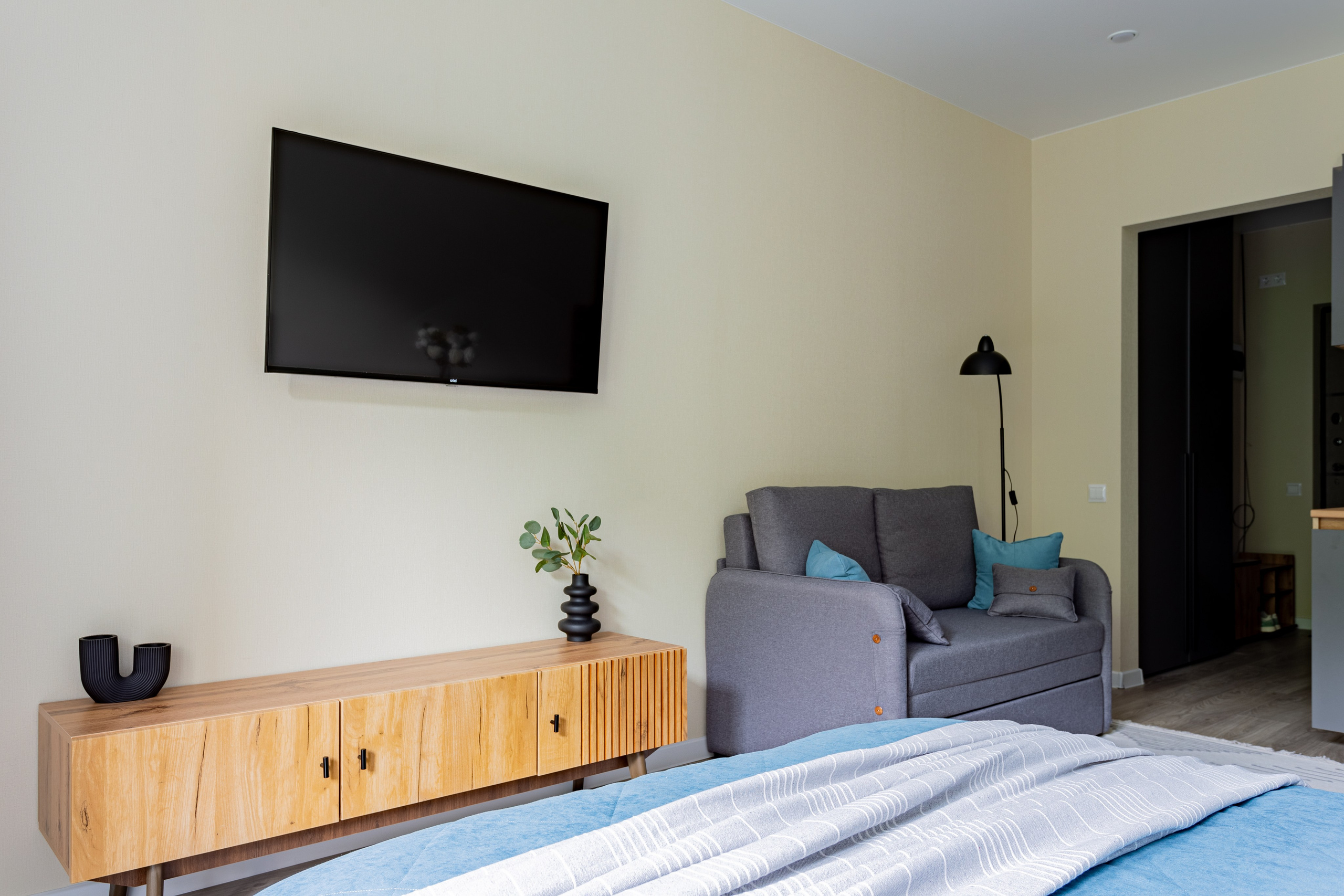 Комплектация студии с ремонтом от застройщика. Интерьерный фотограф. Хоумстейджер. Сочи/Адлер/Красная поляна