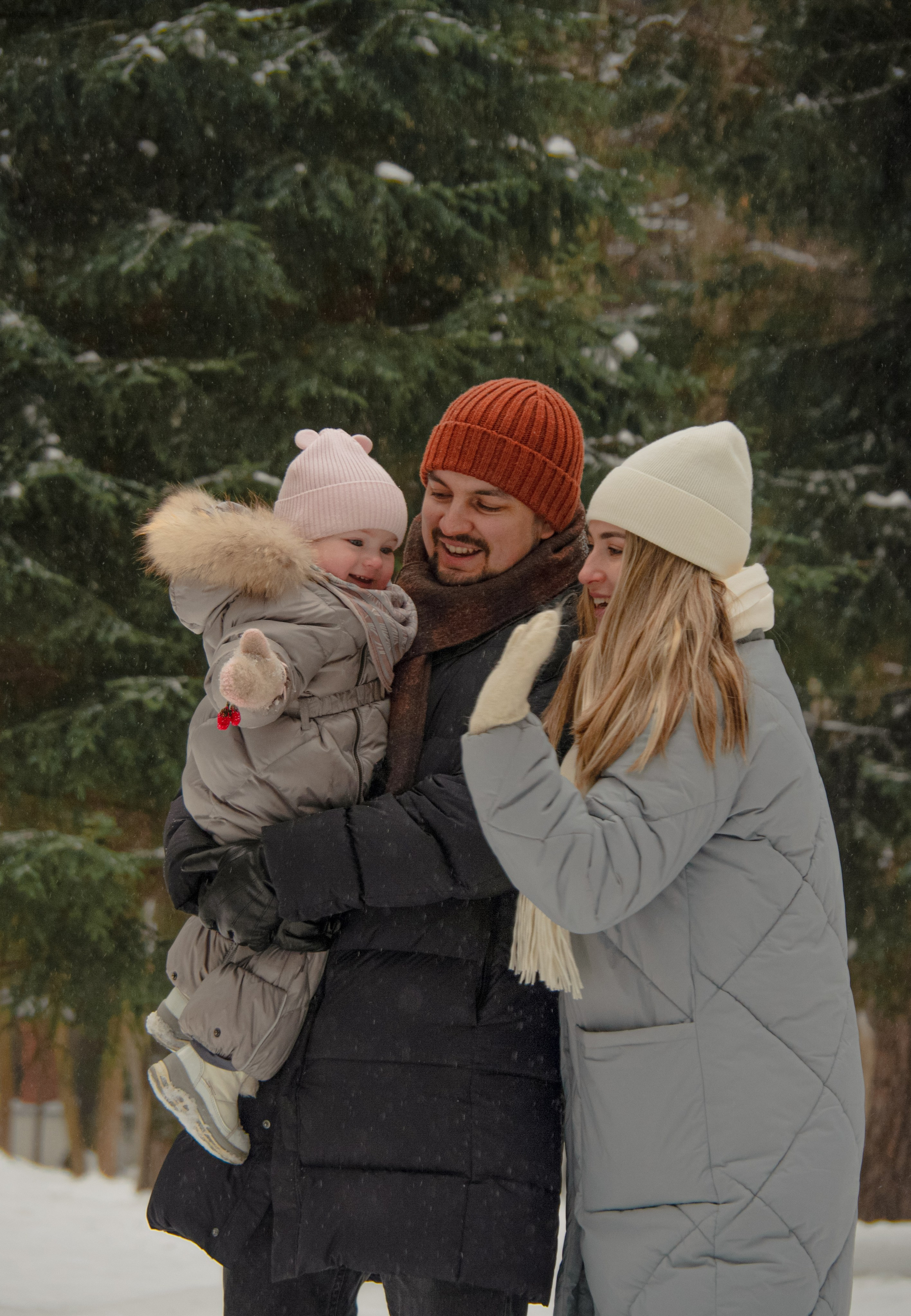 Зима. Валерия, Евгений, Милана. Фотограф в Москве Ленарская Дарья