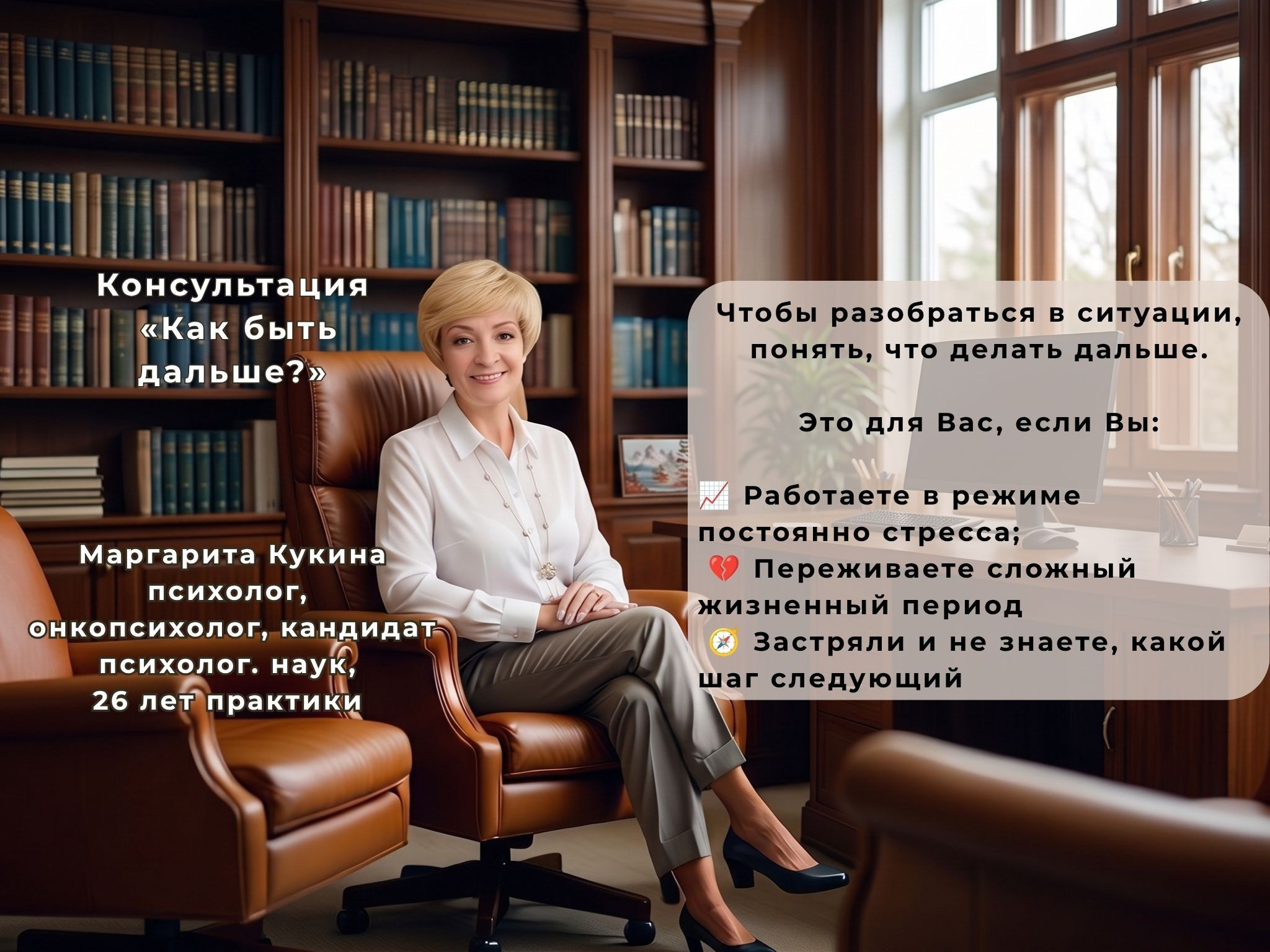 Консультация «Как быть дальше?» | Психолог Маргарита Кукина