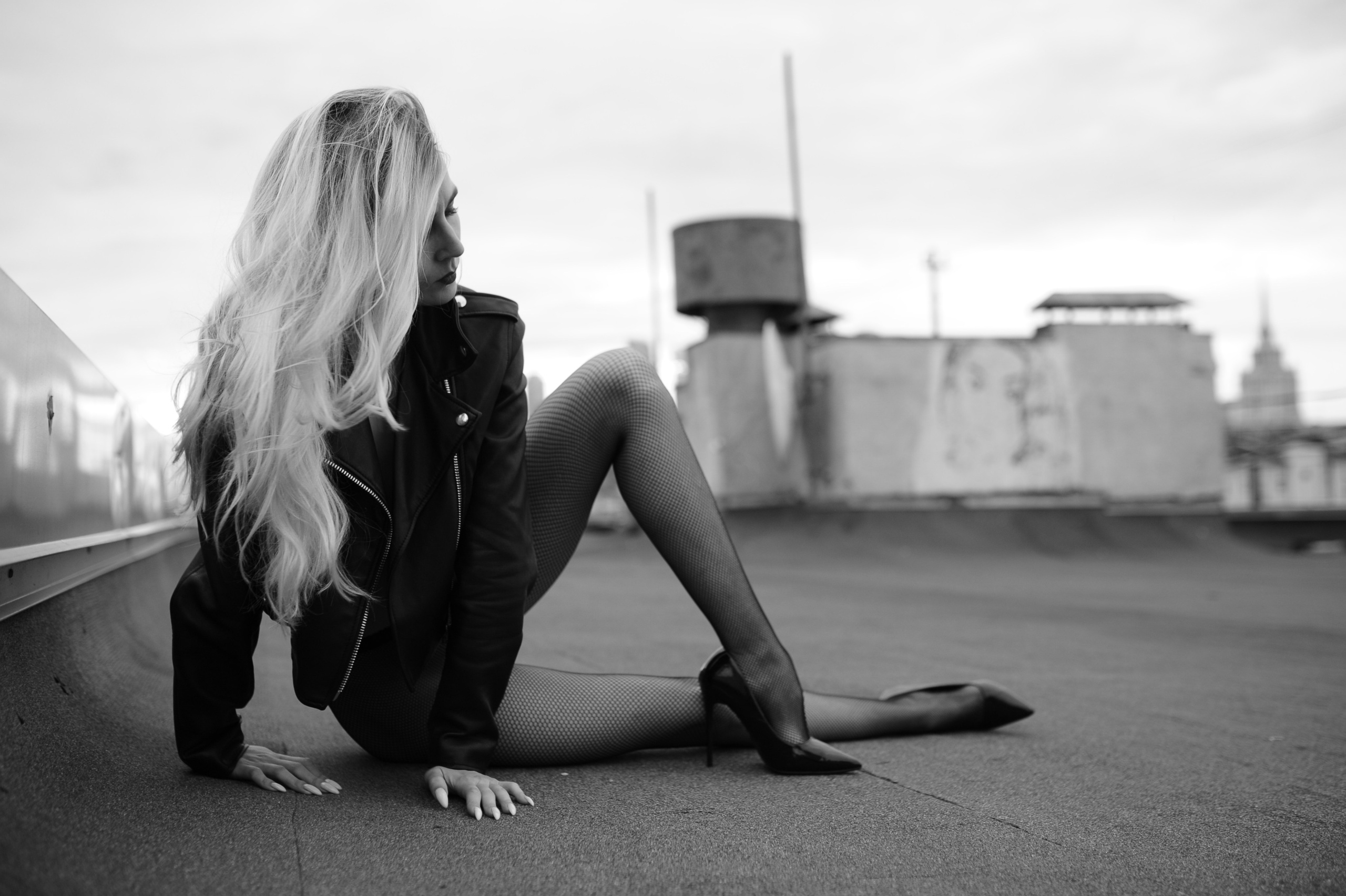 Фотосессия на крыше. Александр Mr.Brass — фотографирую женский портрет в Москве