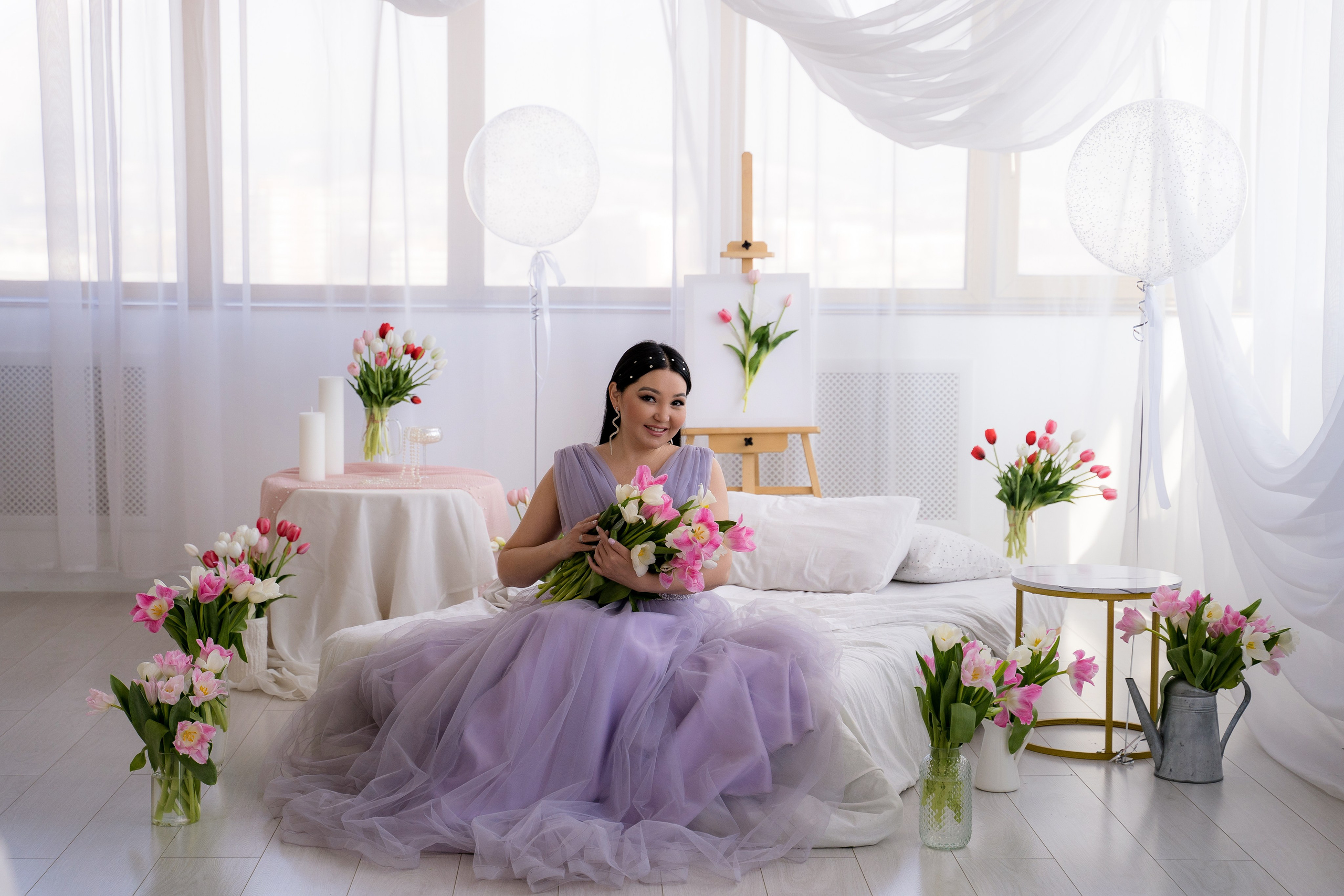 Тюльпановое настроение. Фотостудия Малина в городе Улан-Удэ. Фотограф Ирина Жарникова