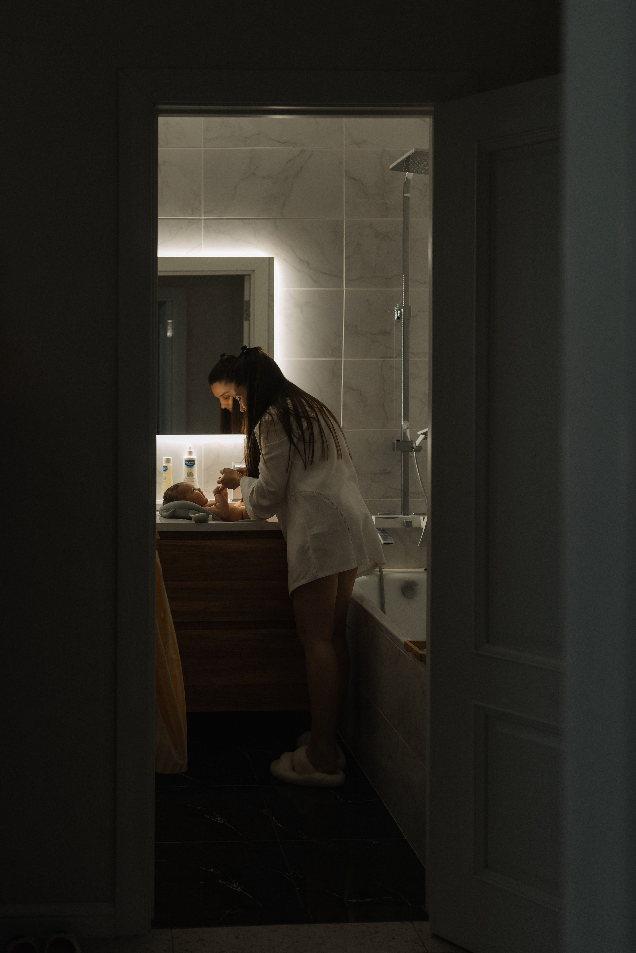 Утренние процедуры. Семейный фотограф в Москве Анастасия Скоголева