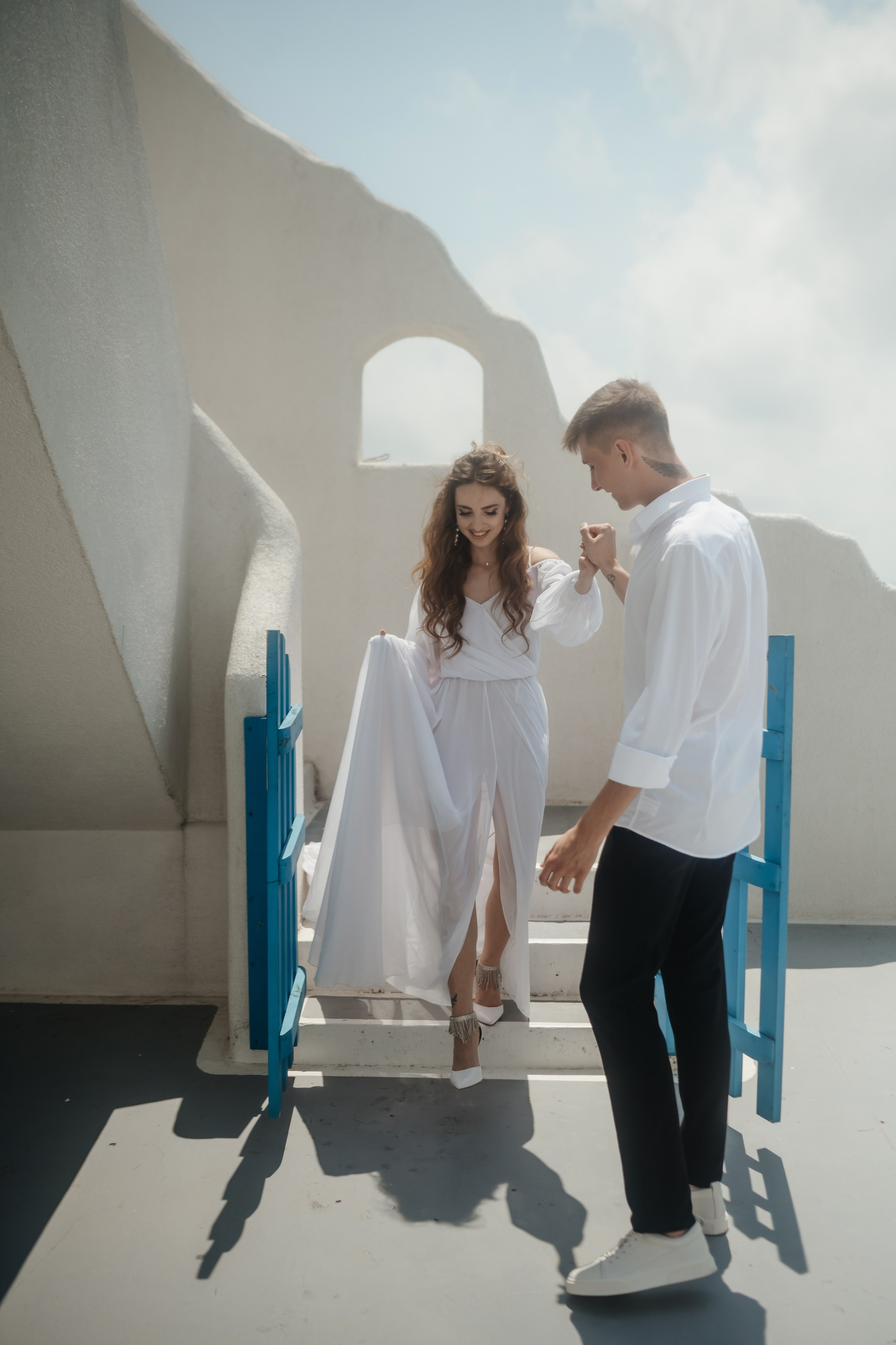 Свадебная фотосъемка в старинном отеле в Крымском Санторини. Свадебный и семейный фотограф и видеограф, Крым, Москва, Санкт -Петербург