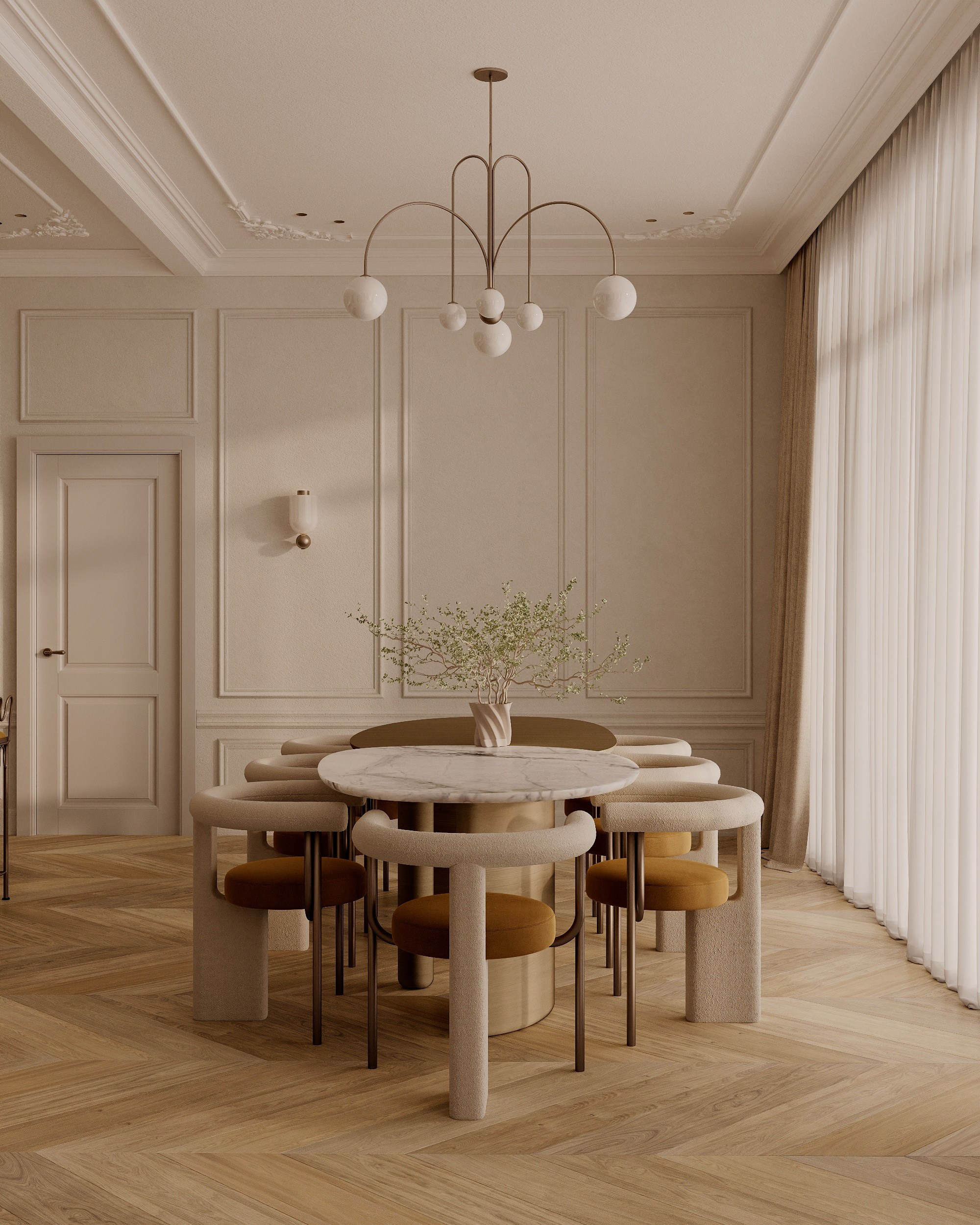 Minimalistic style kitchen. Solovets visualization