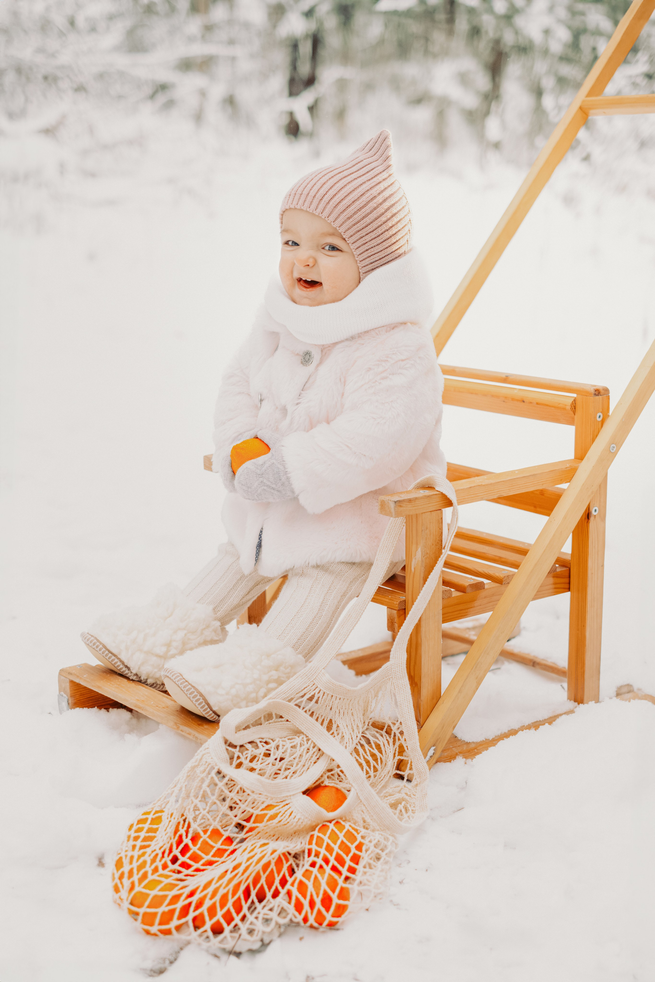 Зимняя история Яны, Леши, Мии и Фанты. Семейный и детский фотограф в Санкт-Петербурге