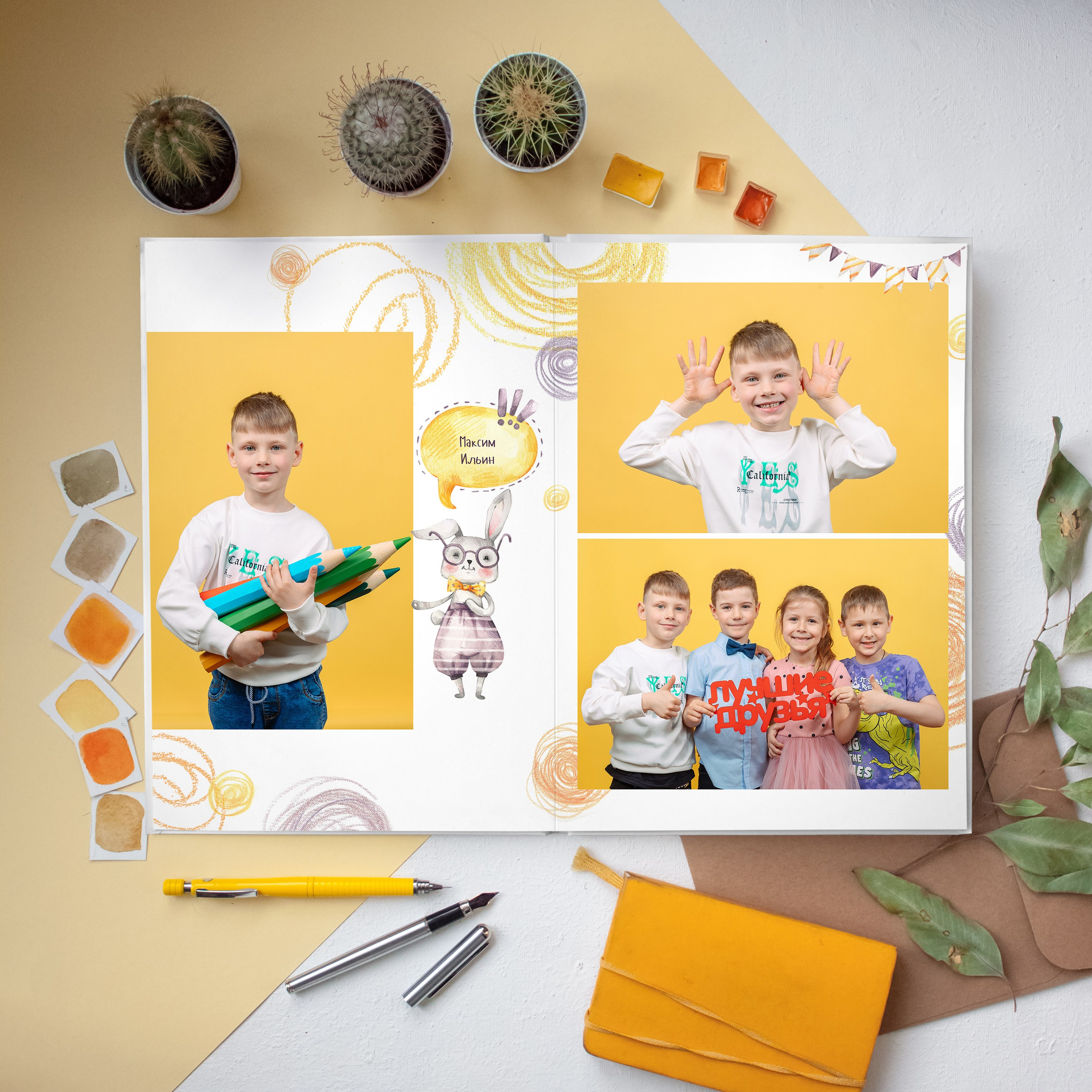 Выпускной альбом «Дайте 2» для детского сада. REPEYBOOK | Выпускные альбомы для детского сада и класса