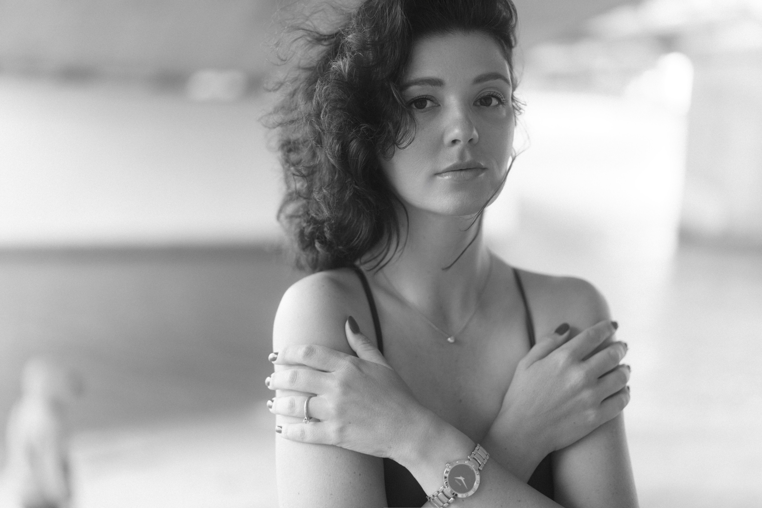 Portrait photo shoot near the renovated memorial church in Kazan