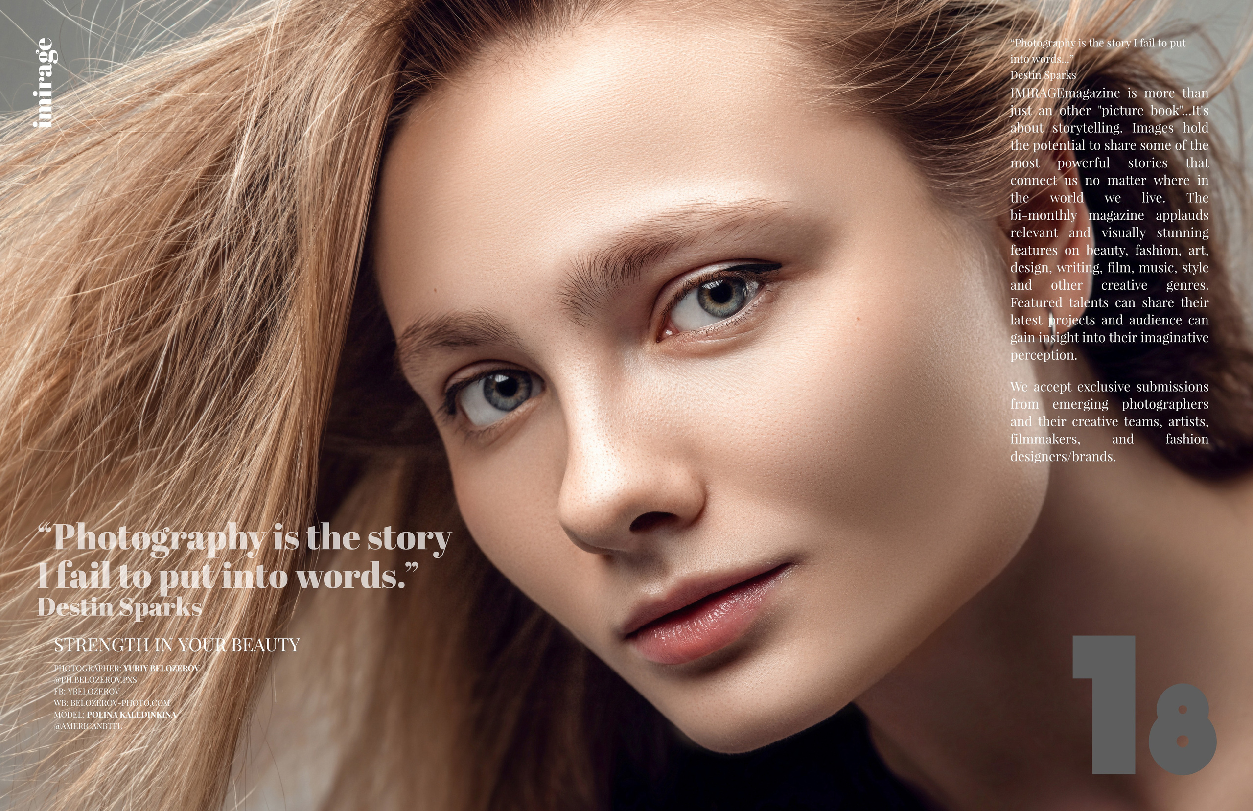 IMIRAGE magazine (March). Юрий Белозёров фотограф