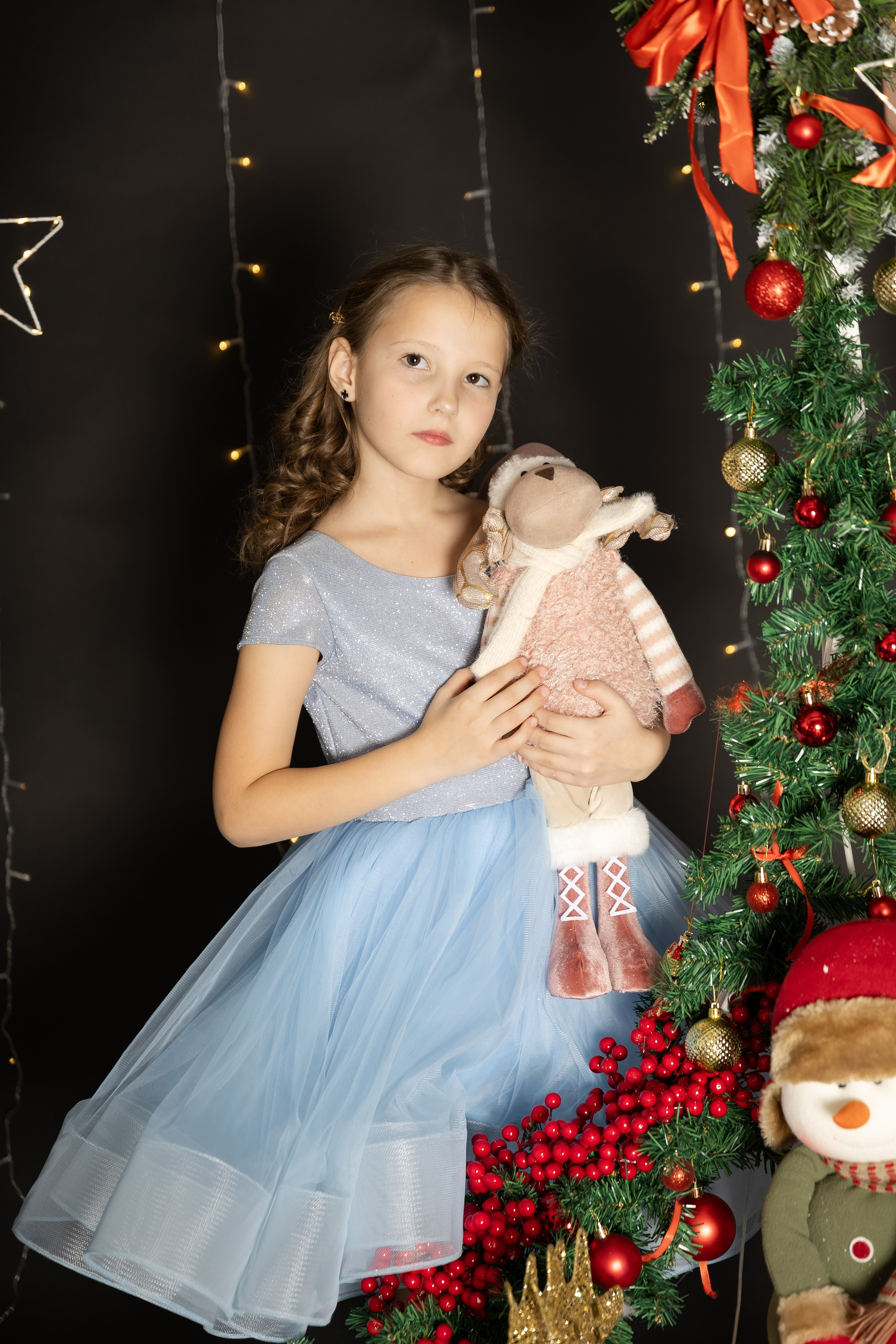 Прокат детского нарядного платья "Зефирка голубая" на рост 128 см. стоимость проката сутки 1500р.+залог 2500р.